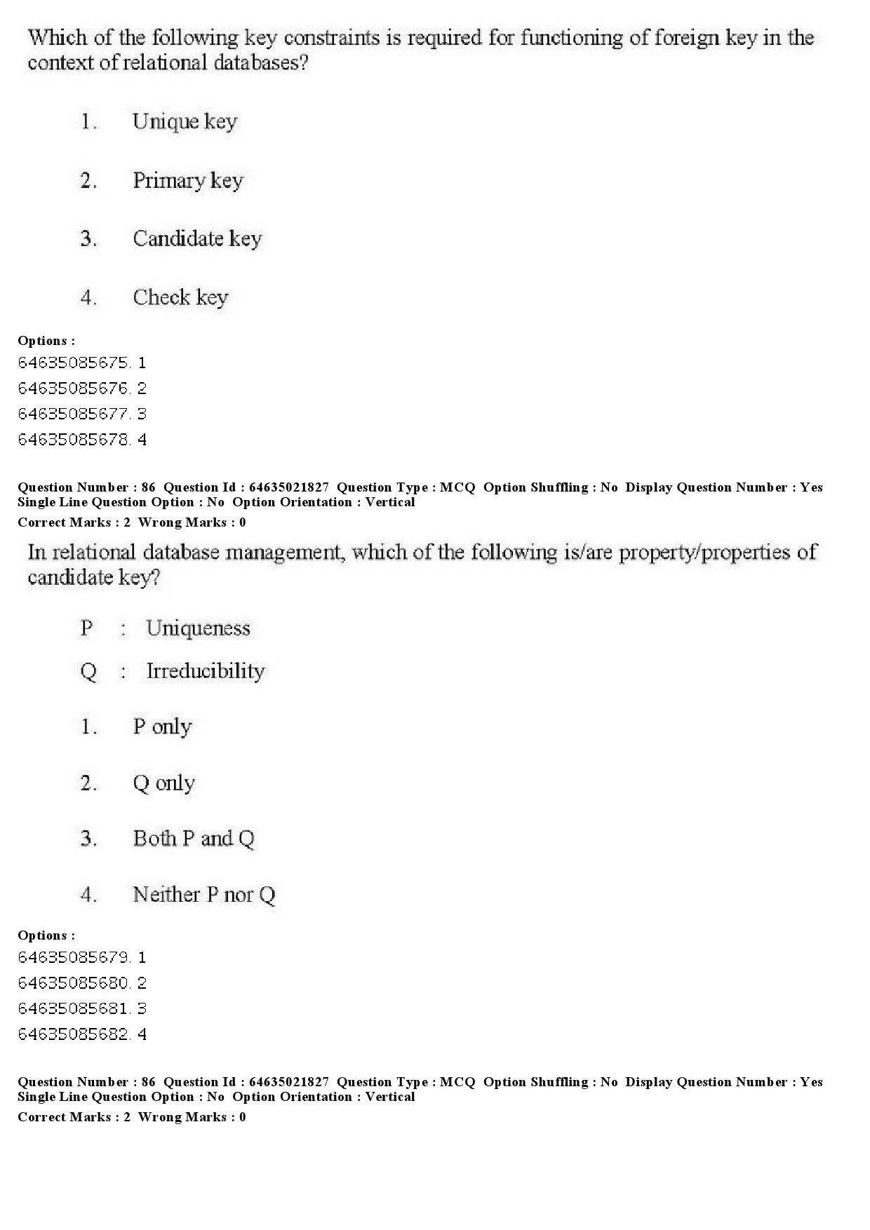 UGC NET Computer Science and Applications Question Paper June 2019 85