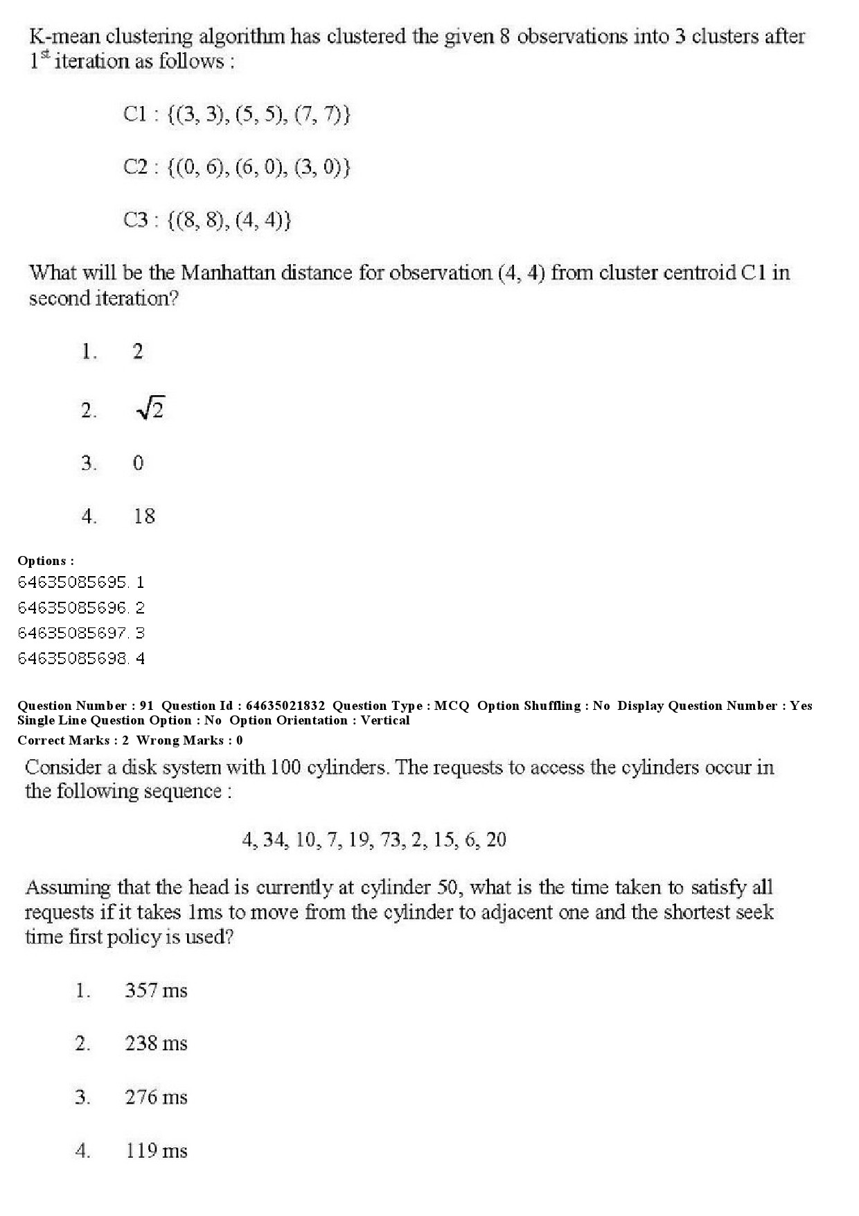 UGC NET Computer Science and Applications Question Paper June 2019 92