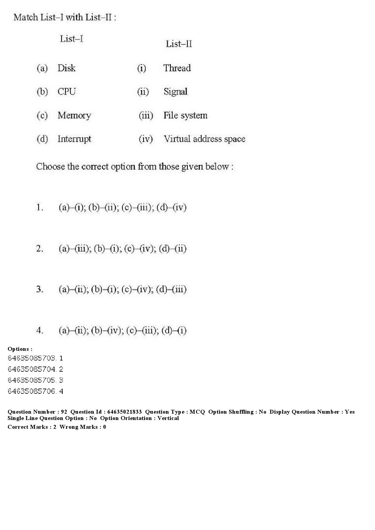 UGC NET Computer Science and Applications Question Paper June 2019 94