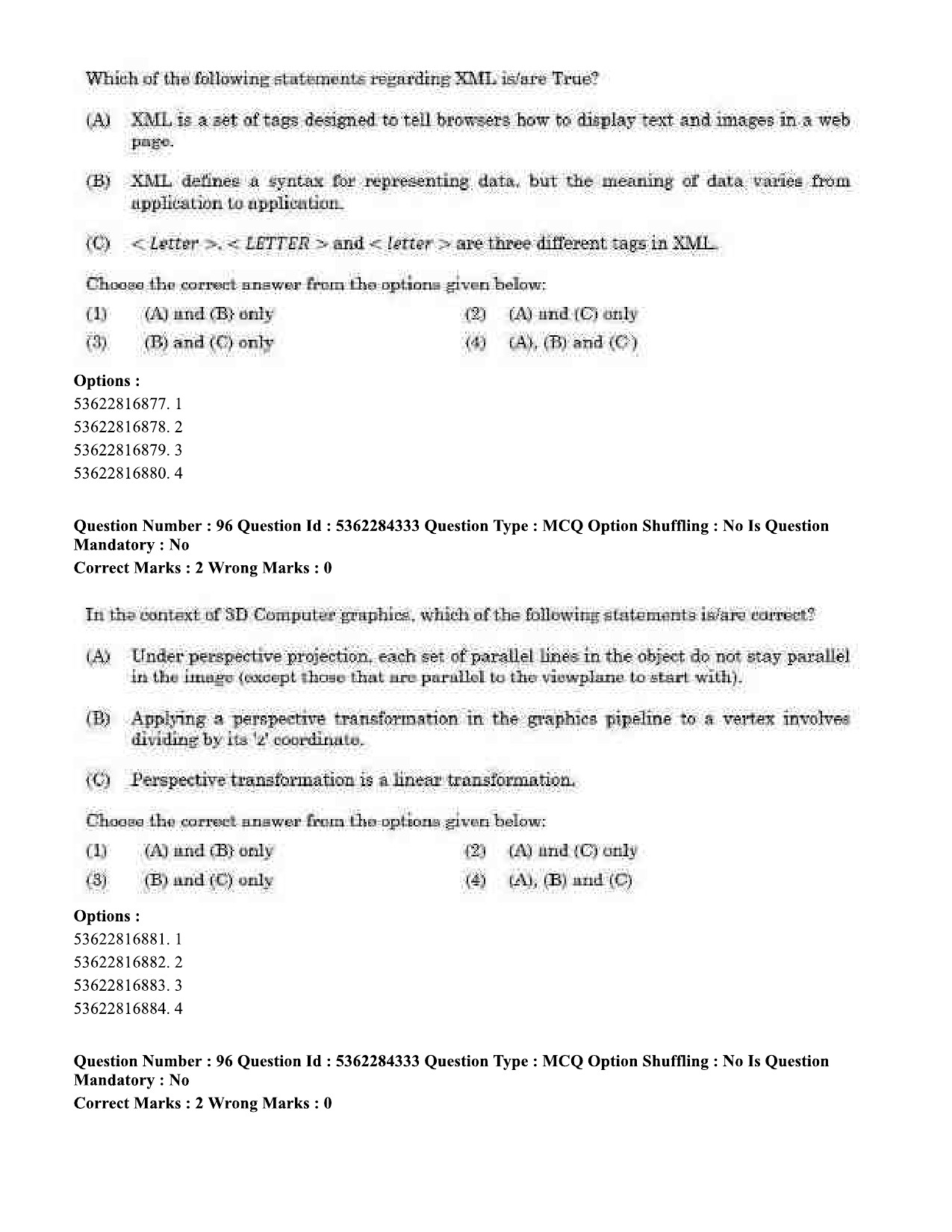 UGC NET Computer Science and Applications Question Paper September 2020 100