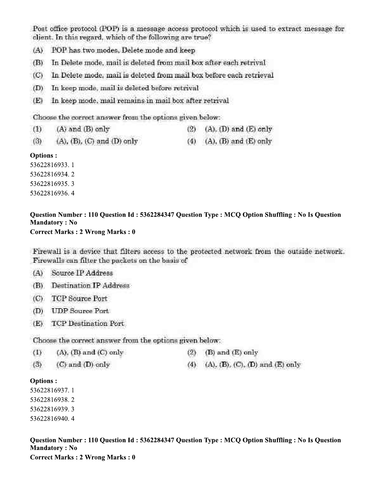 UGC NET Computer Science and Applications Question Paper September 2020 114