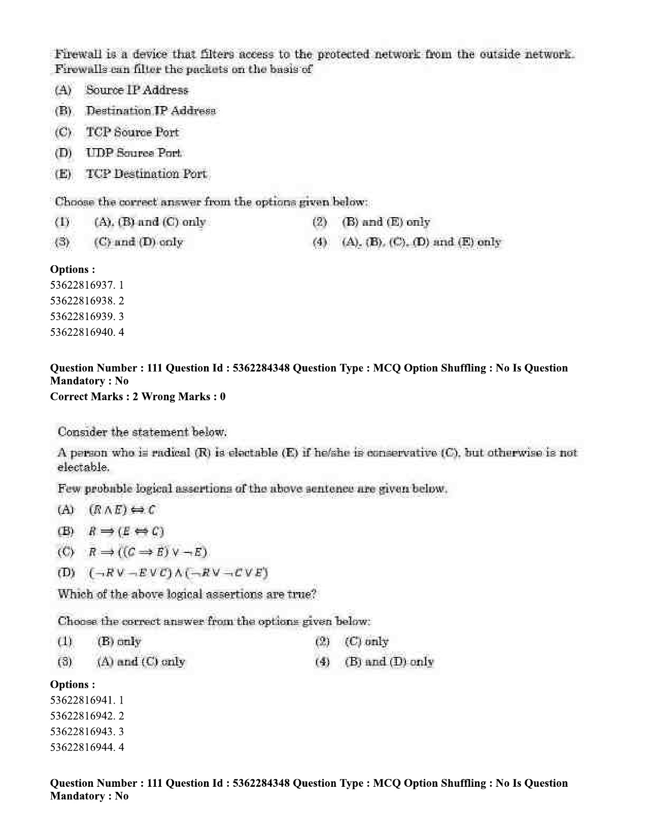 UGC NET Computer Science and Applications Question Paper September 2020 115