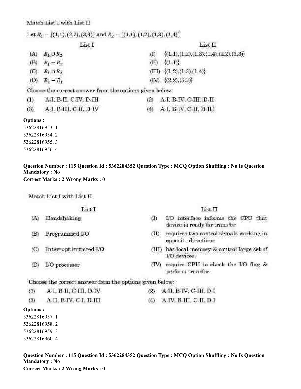 UGC NET Computer Science and Applications Question Paper September 2020 119