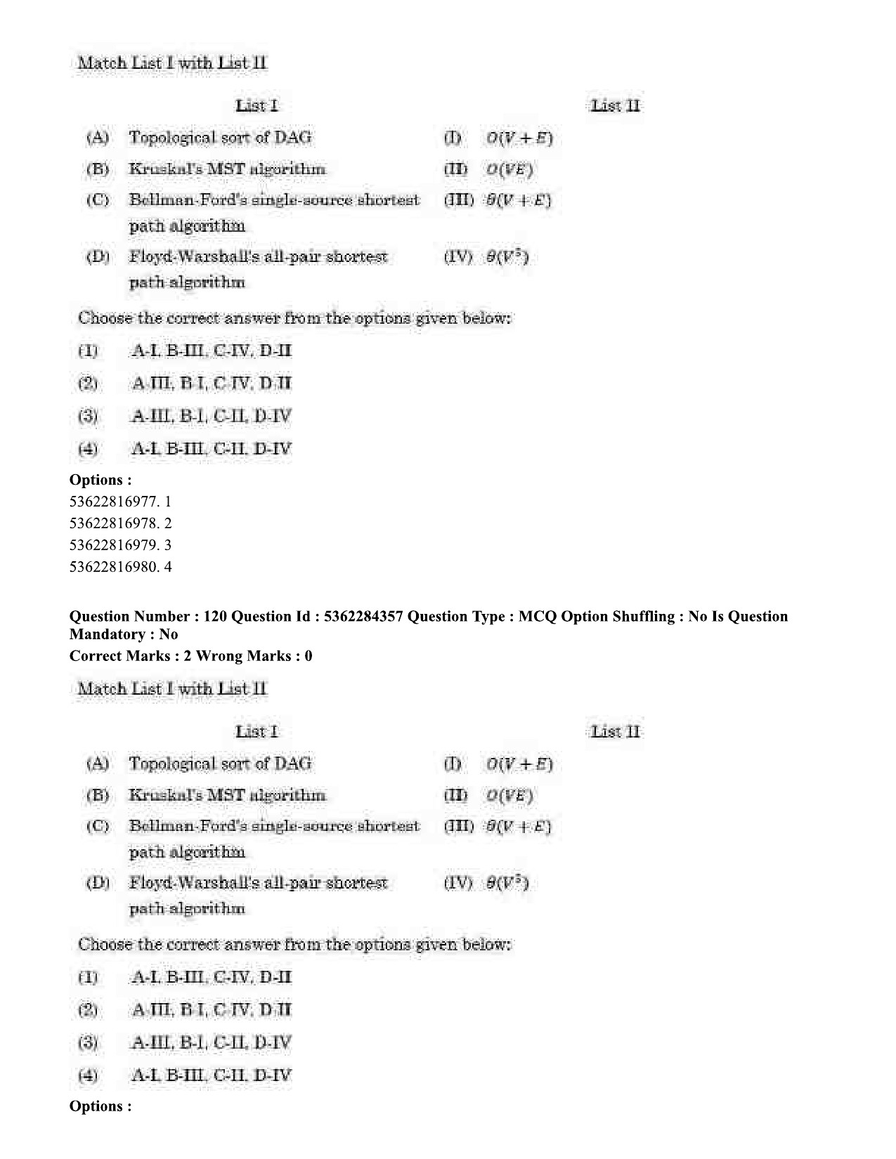 UGC NET Computer Science and Applications Question Paper September 2020 128