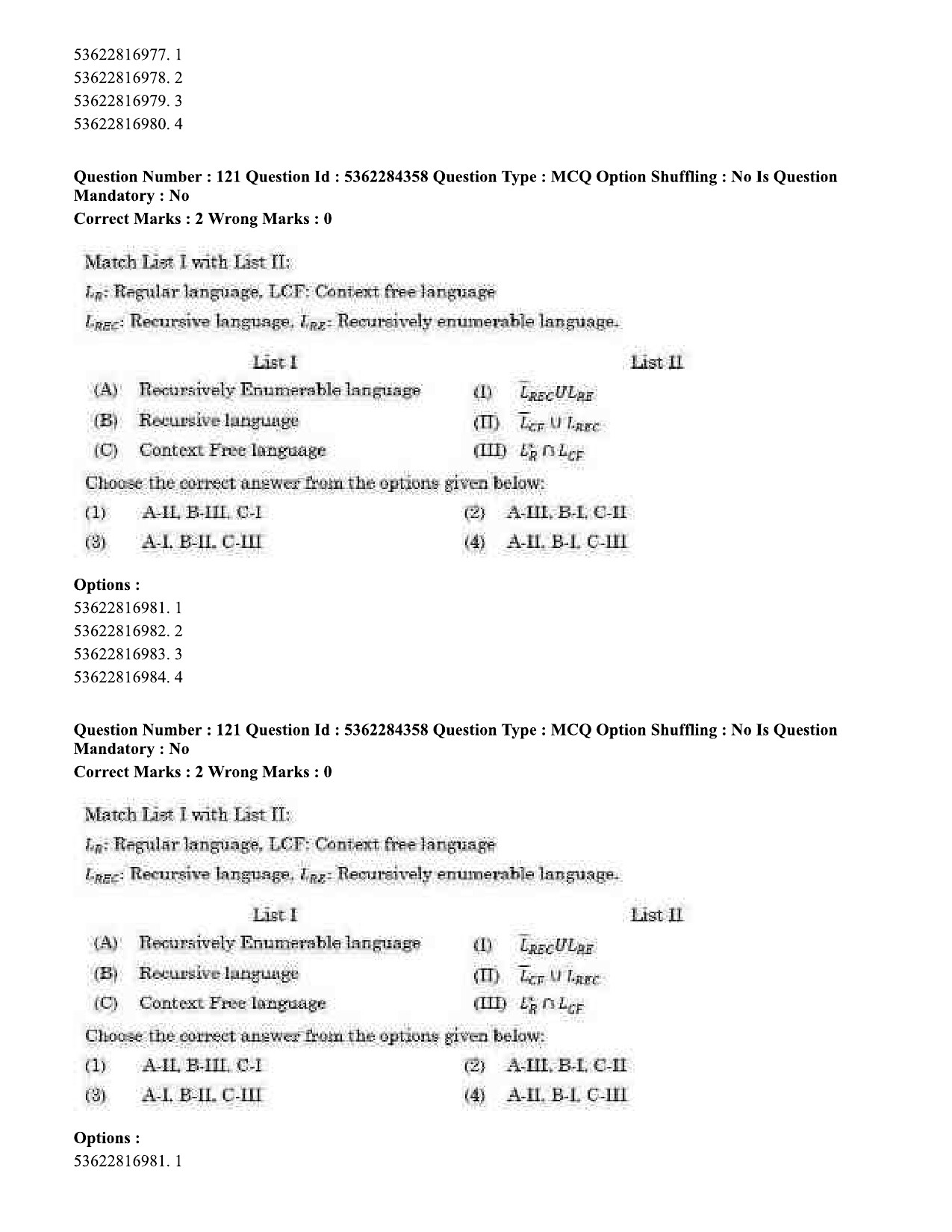 UGC NET Computer Science and Applications Question Paper September 2020 129