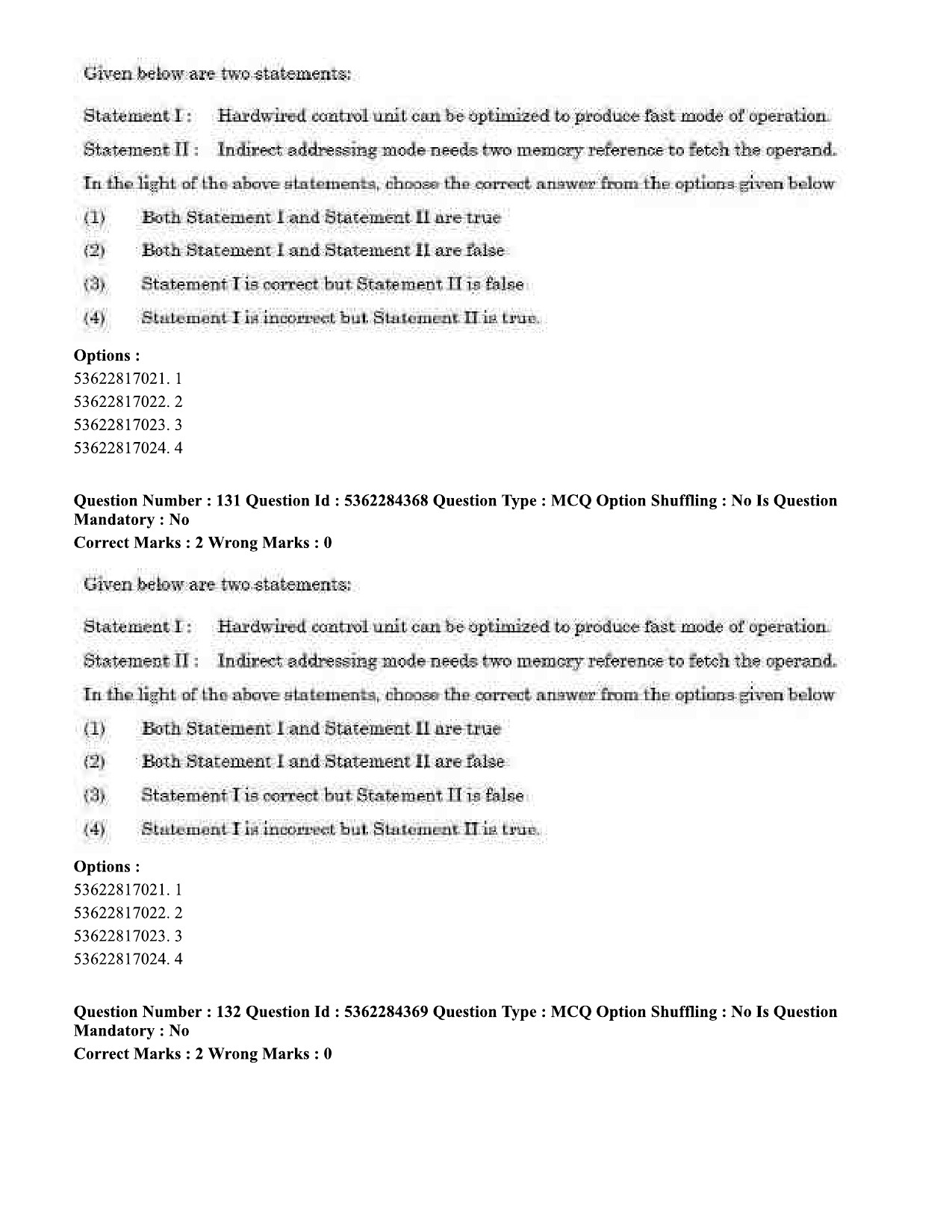 UGC NET Computer Science and Applications Question Paper September 2020 139