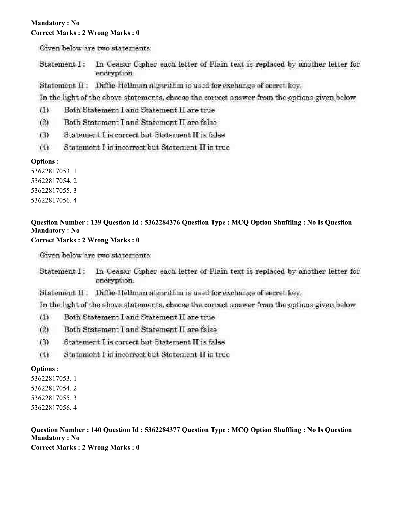 UGC NET Computer Science and Applications Question Paper September 2020 148