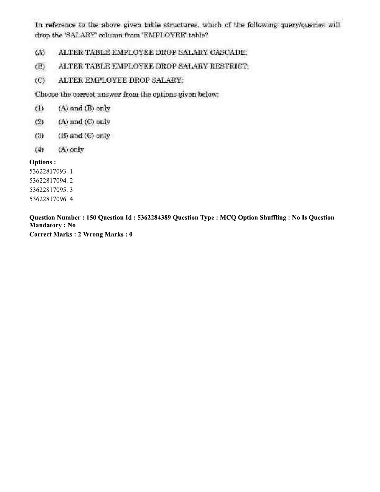 UGC NET Computer Science and Applications Question Paper September 2020 162