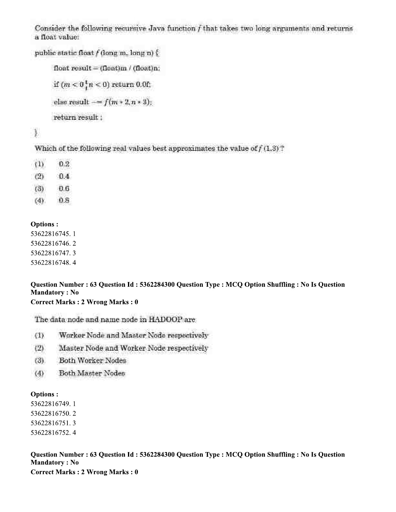 UGC NET Computer Science and Applications Question Paper September 2020 74