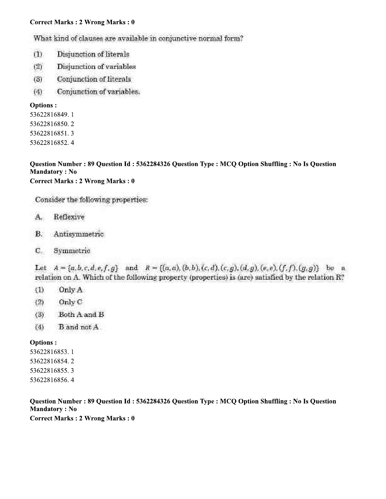 UGC NET Computer Science and Applications Question Paper September 2020 93