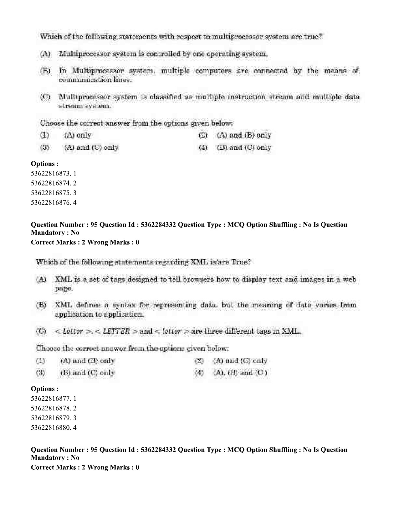 UGC NET Computer Science and Applications Question Paper September 2020 99