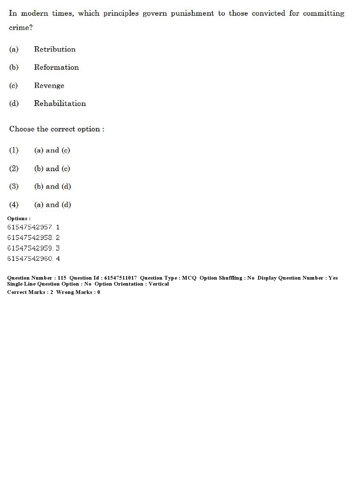 UGC NET Criminology Question Paper December 2019 109