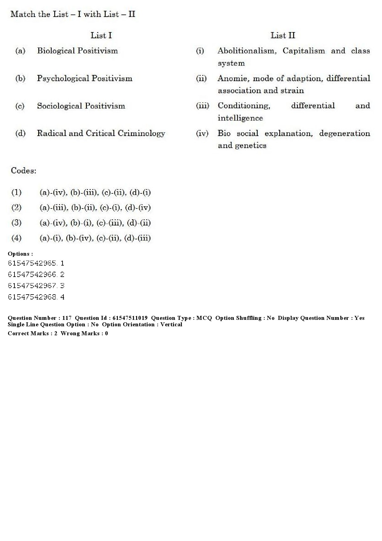 UGC NET Criminology Question Paper December 2019 113