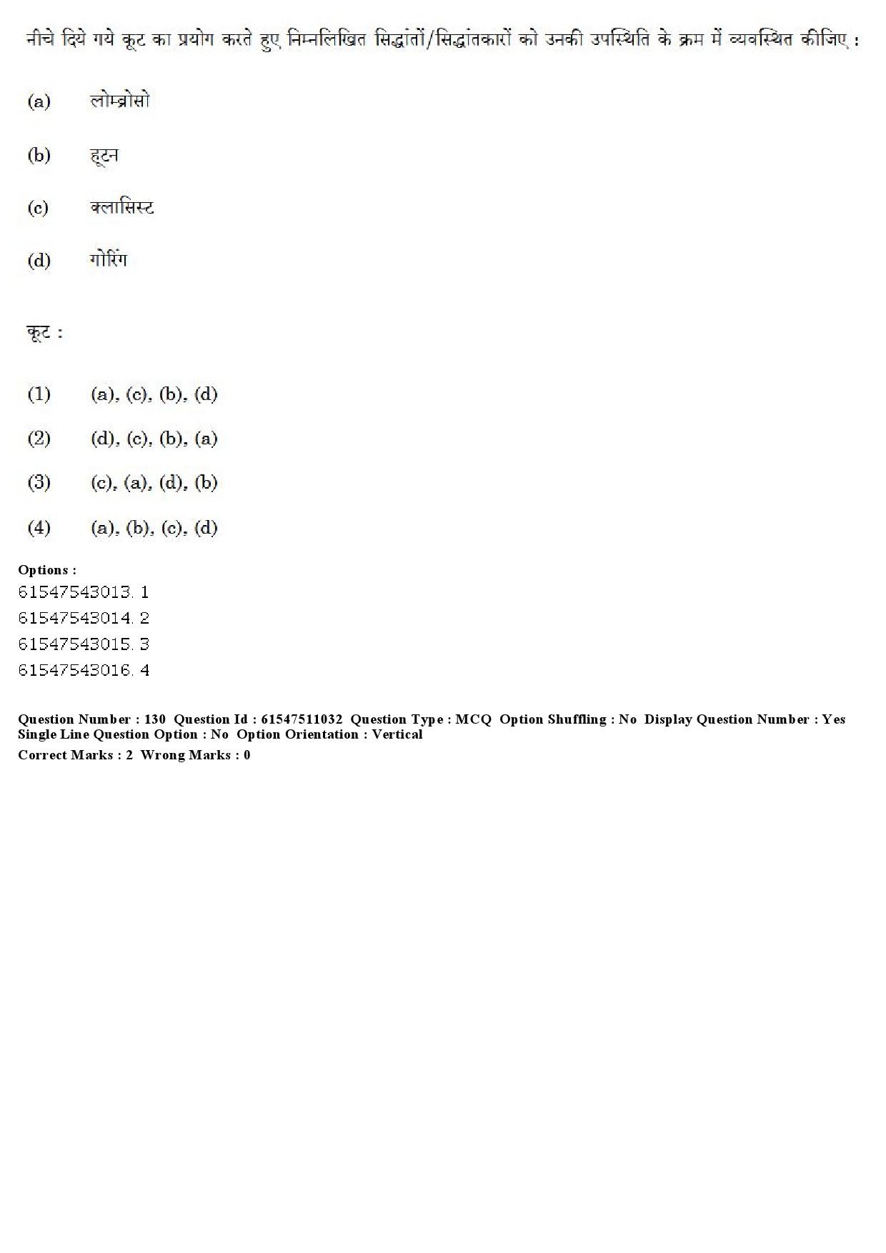 UGC NET Criminology Question Paper December 2019 133