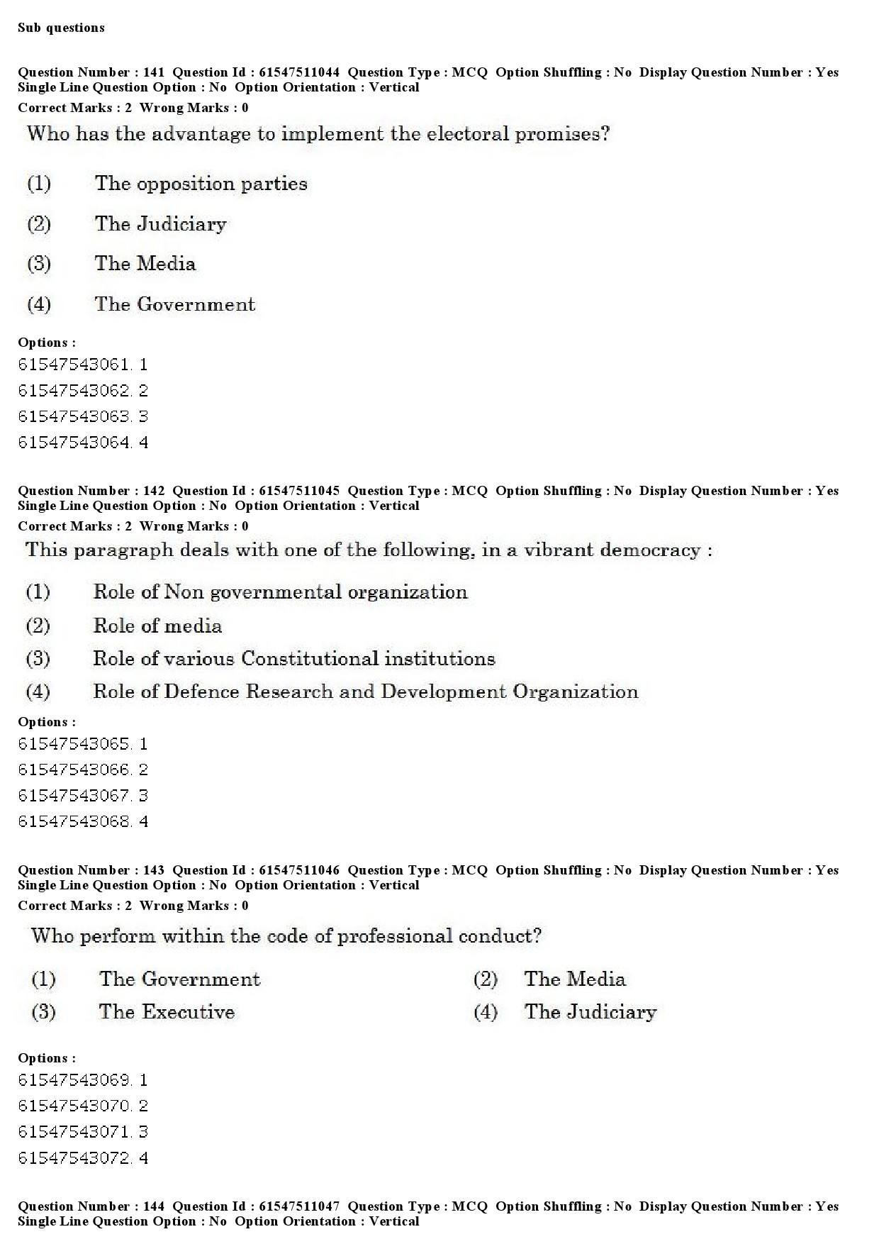 UGC NET Criminology Question Paper December 2019 154