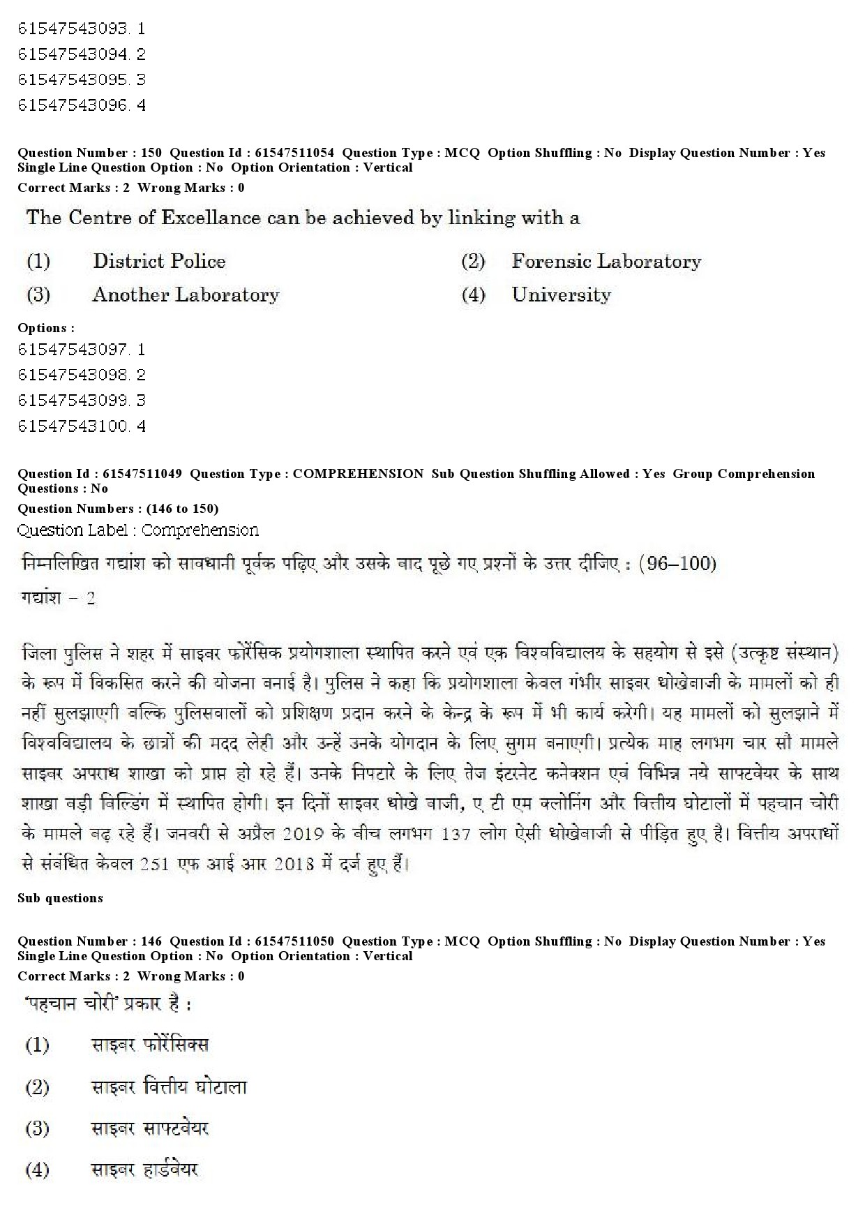 UGC NET Criminology Question Paper December 2019 159