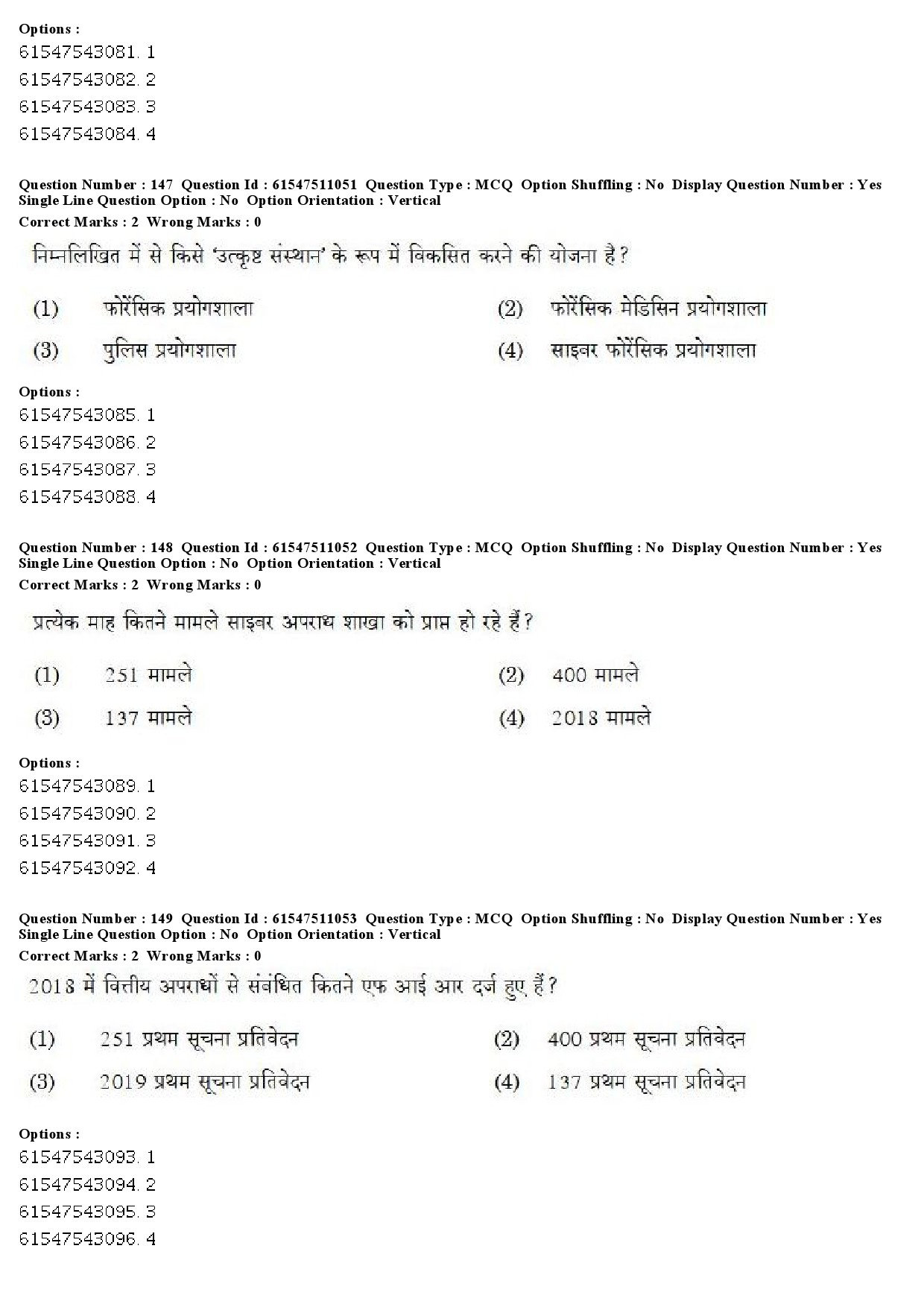 UGC NET Criminology Question Paper December 2019 160