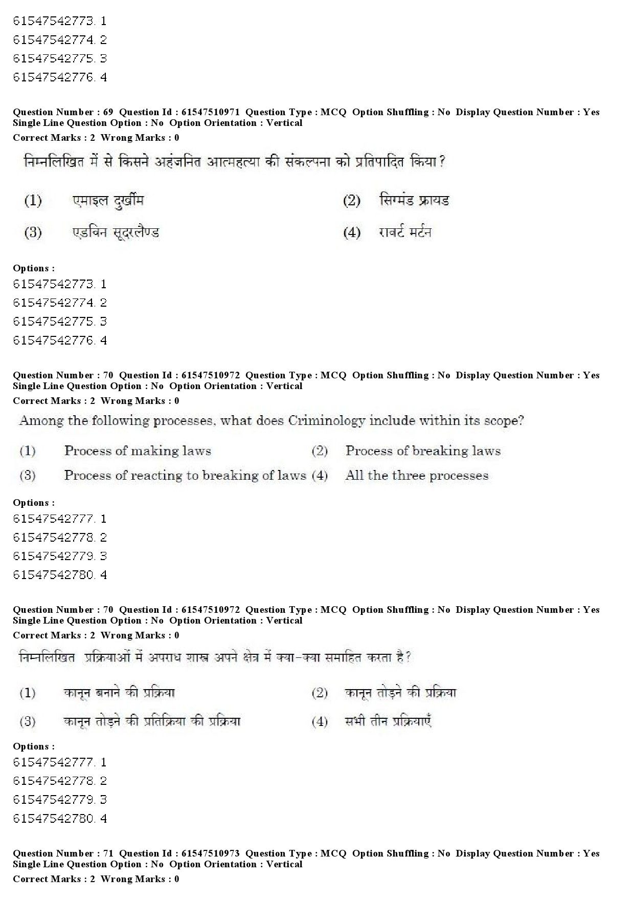 UGC NET Criminology Question Paper December 2019 54