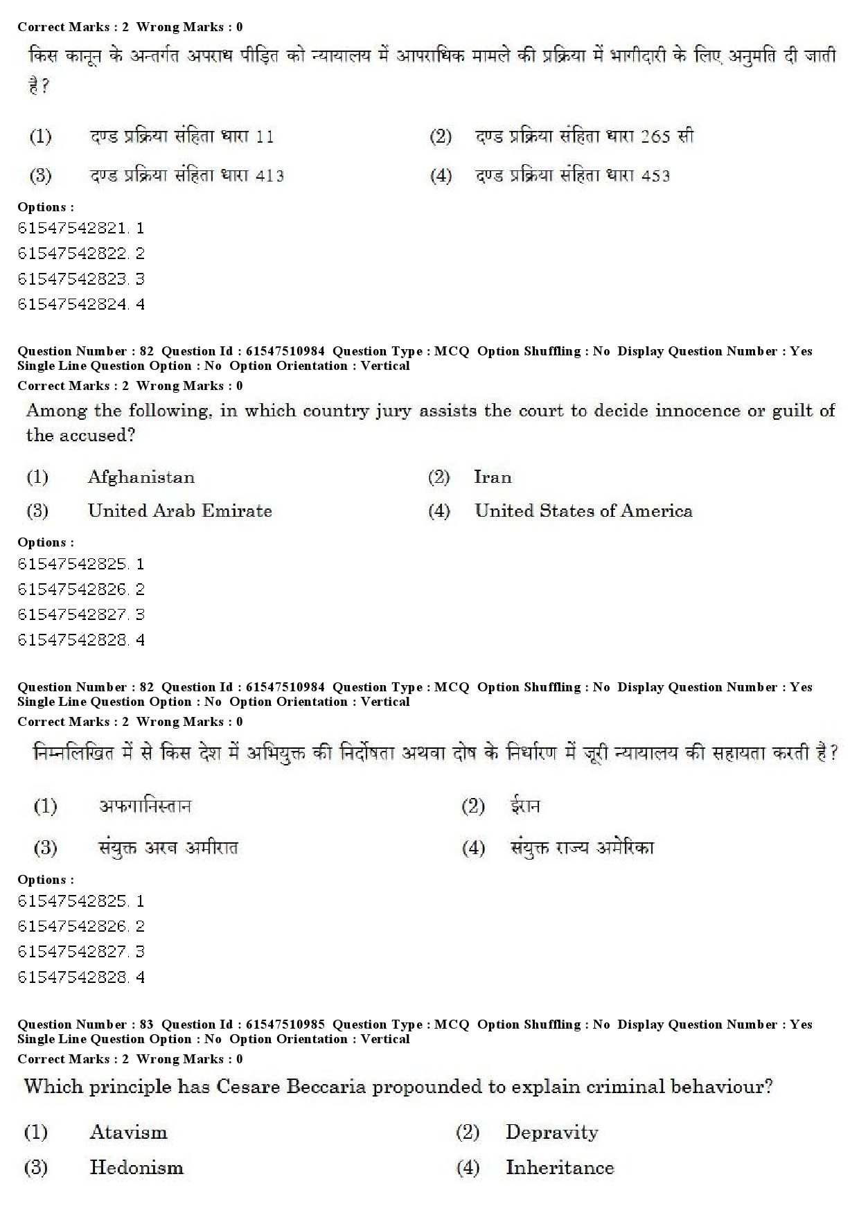 UGC NET Criminology Question Paper December 2019 61