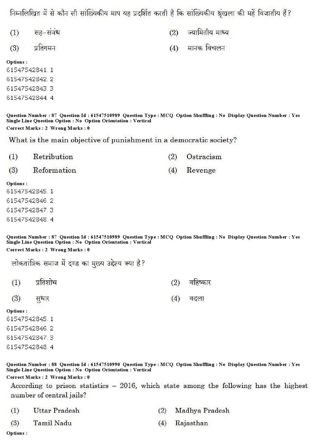 UGC NET Criminology Question Paper December 2019 64