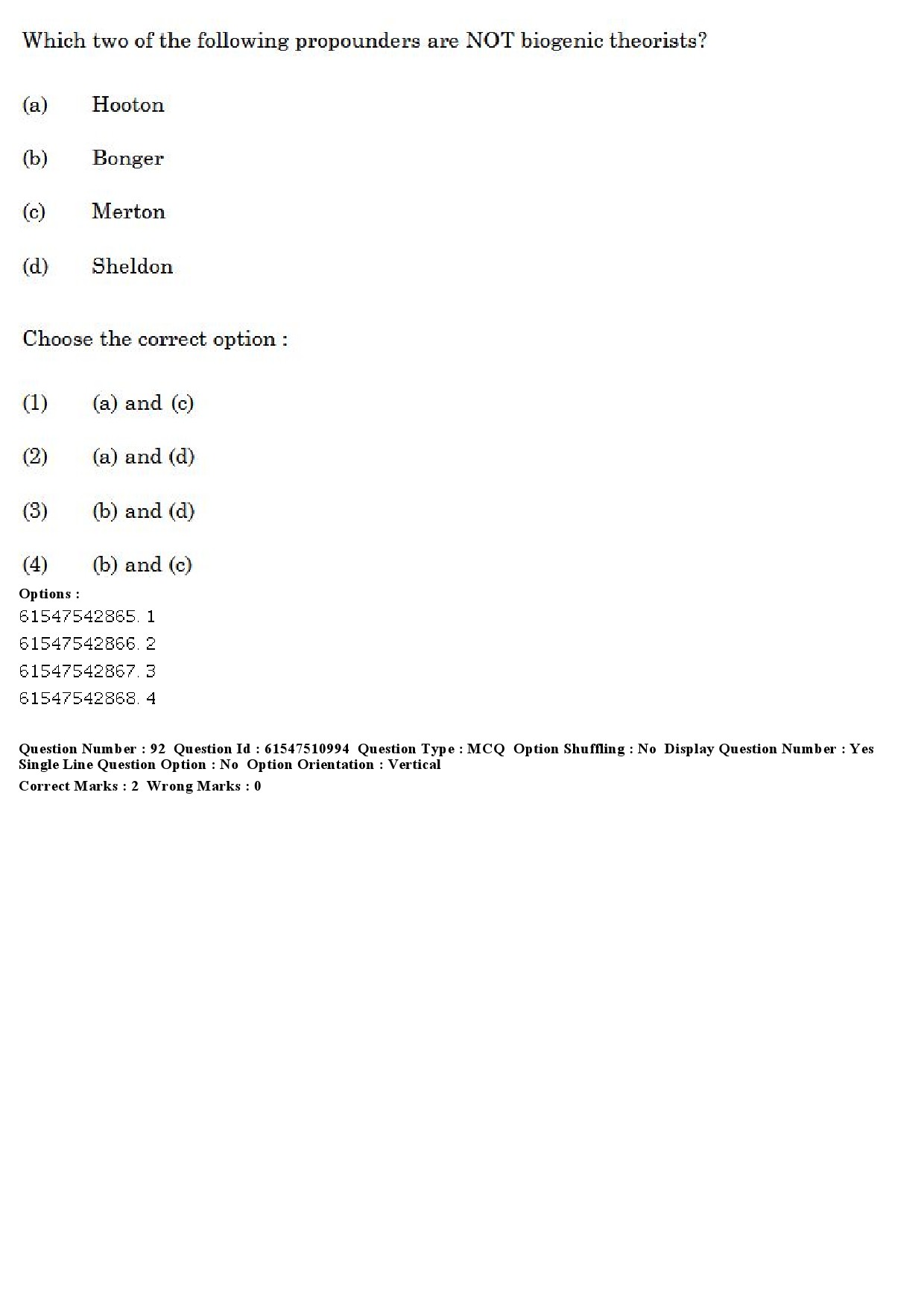 UGC NET Criminology Question Paper December 2019 69