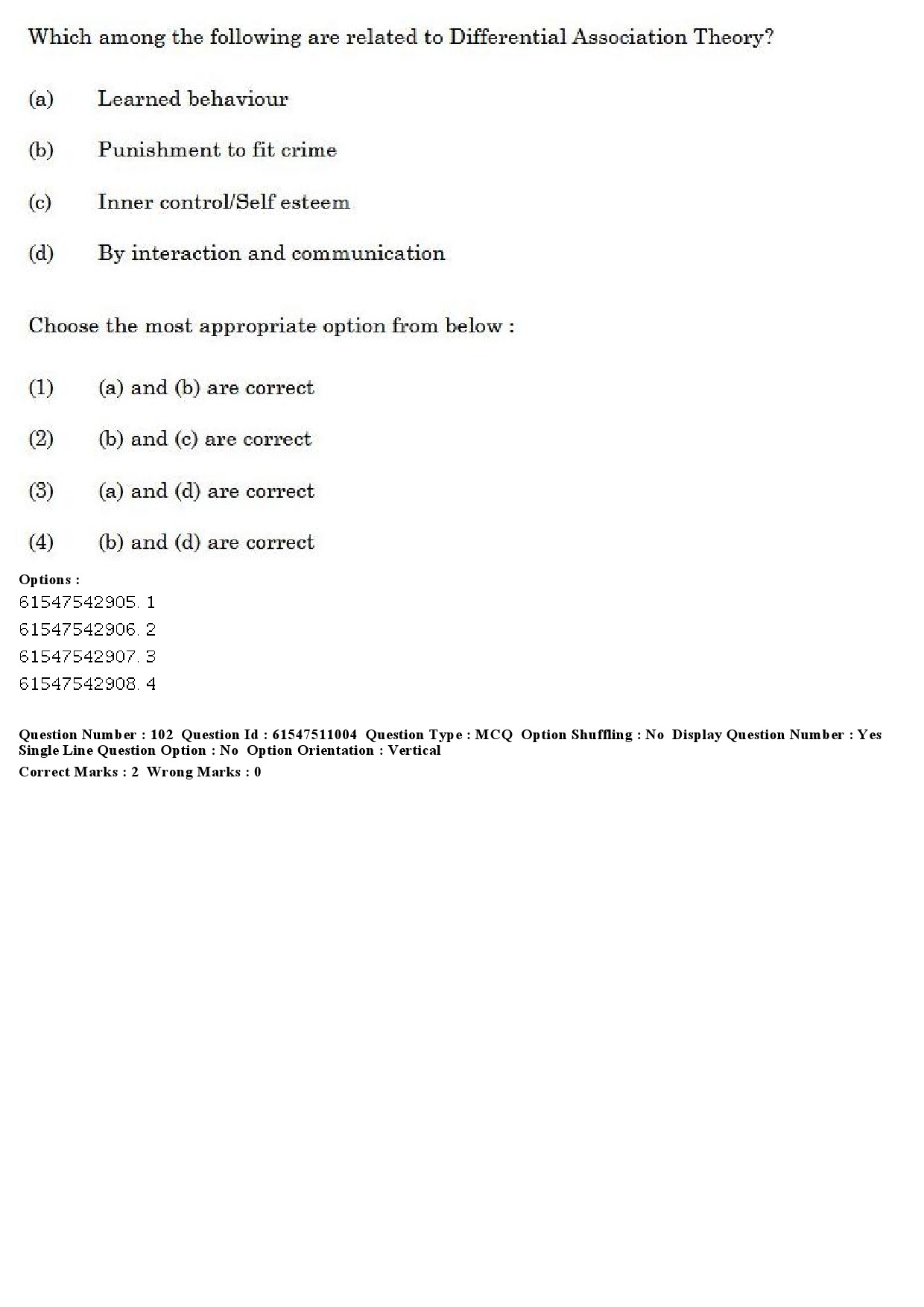 UGC NET Criminology Question Paper December 2019 86