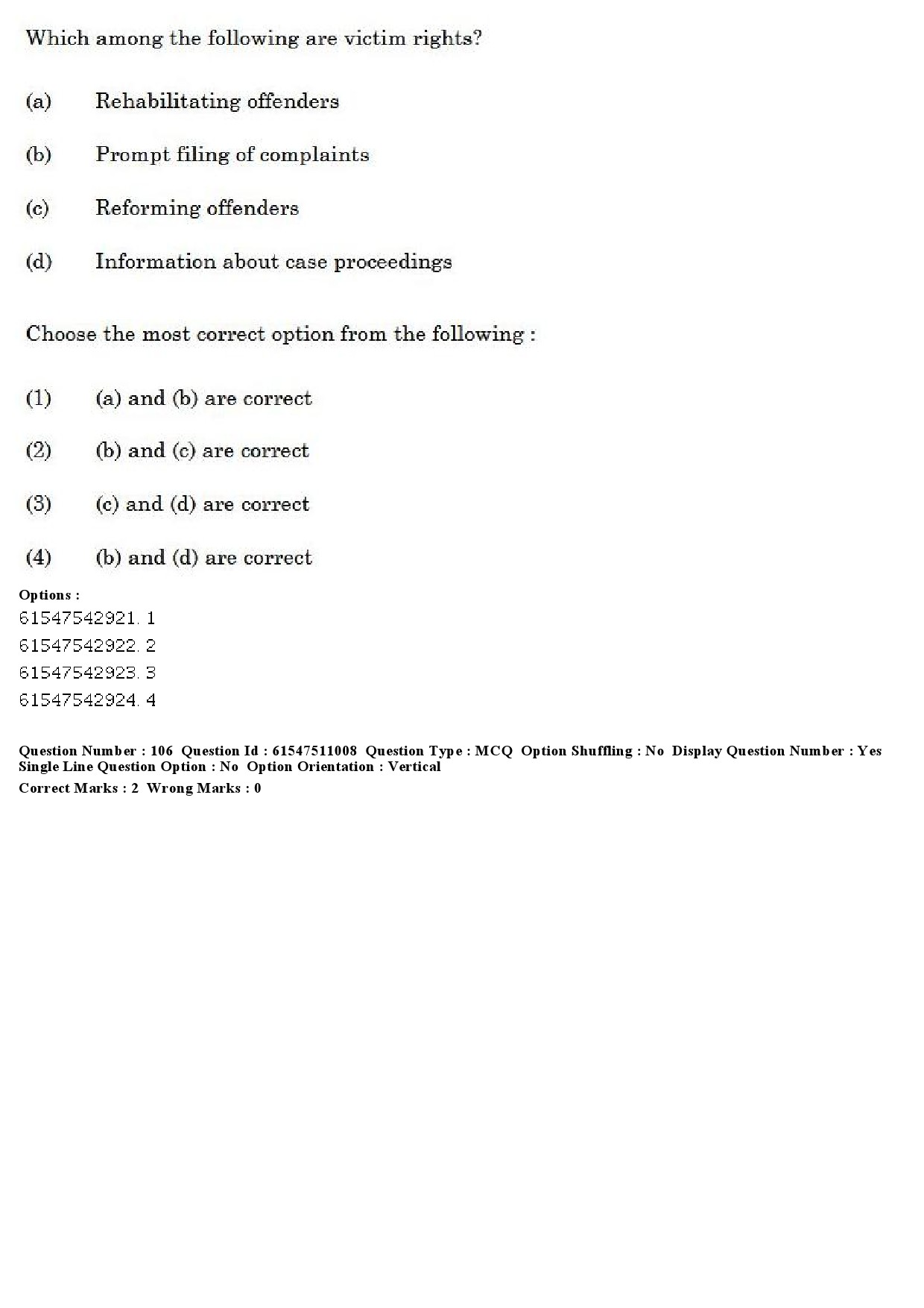 UGC NET Criminology Question Paper December 2019 94