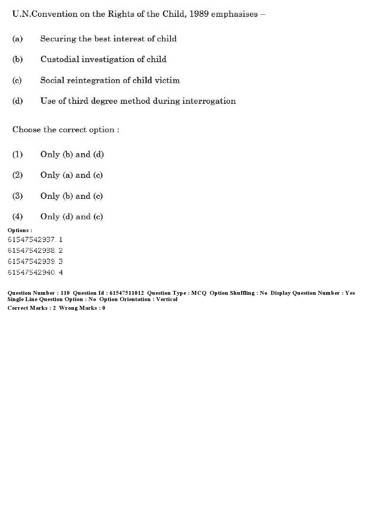 UGC NET Criminology Question Paper December 2019 99