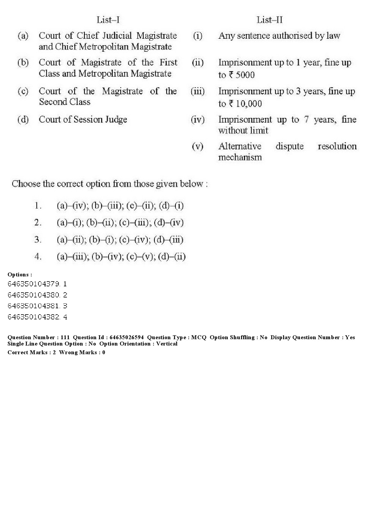 UGC NET Criminology Question Paper June 2019 109