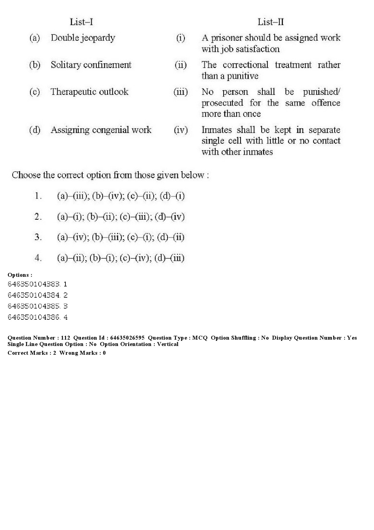 UGC NET Criminology Question Paper June 2019 111