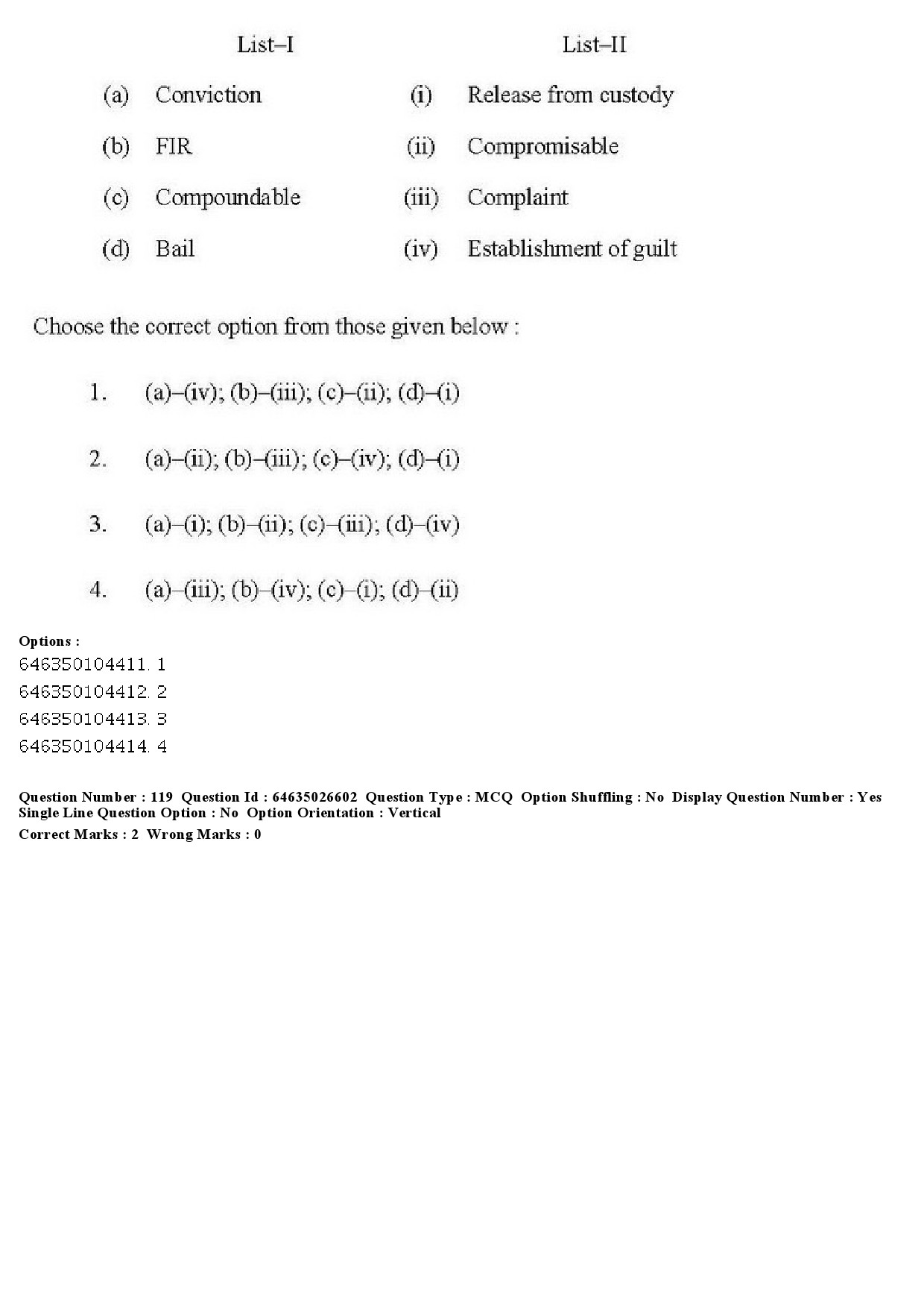 UGC NET Criminology Question Paper June 2019 119