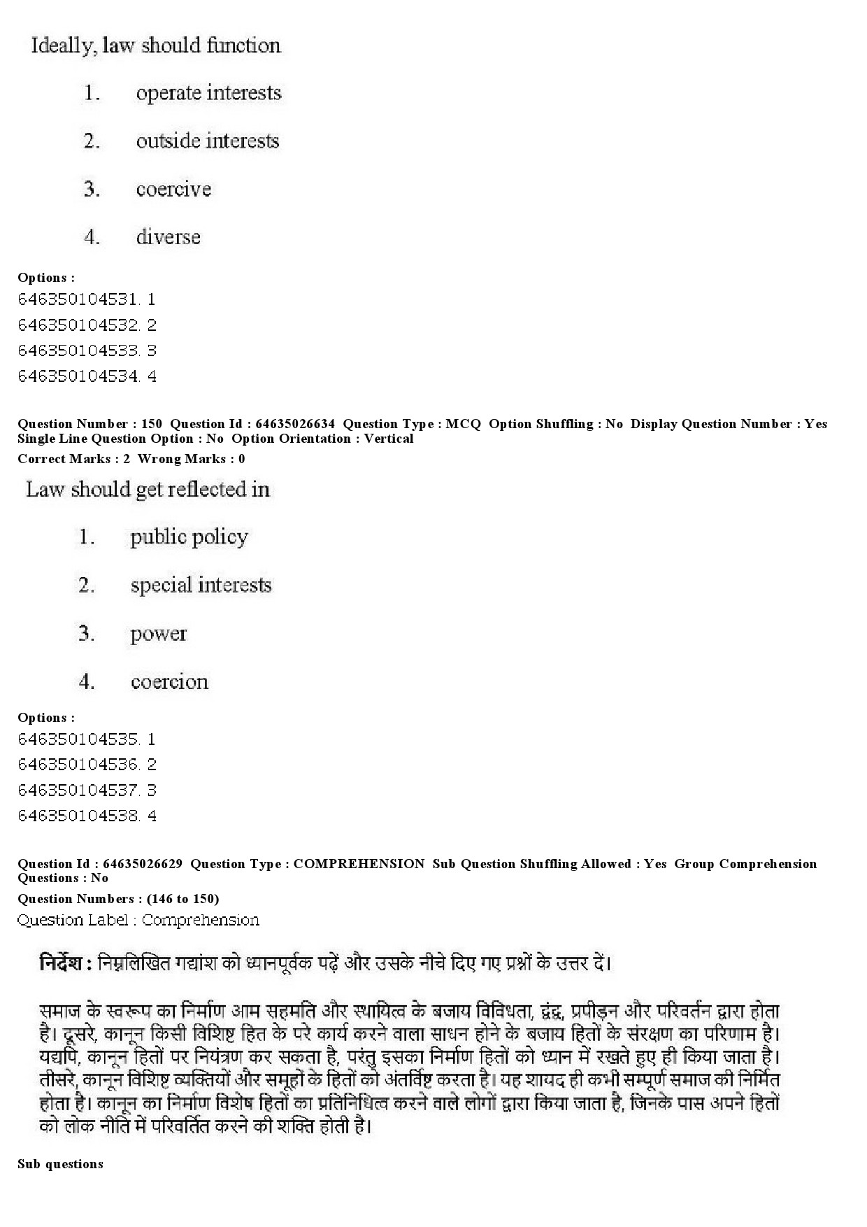 UGC NET Criminology Question Paper June 2019 149