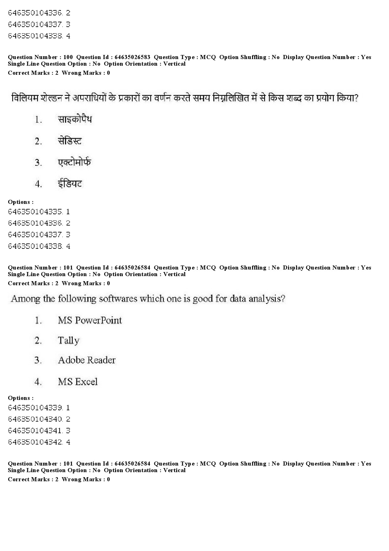 UGC NET Criminology Question Paper June 2019 97