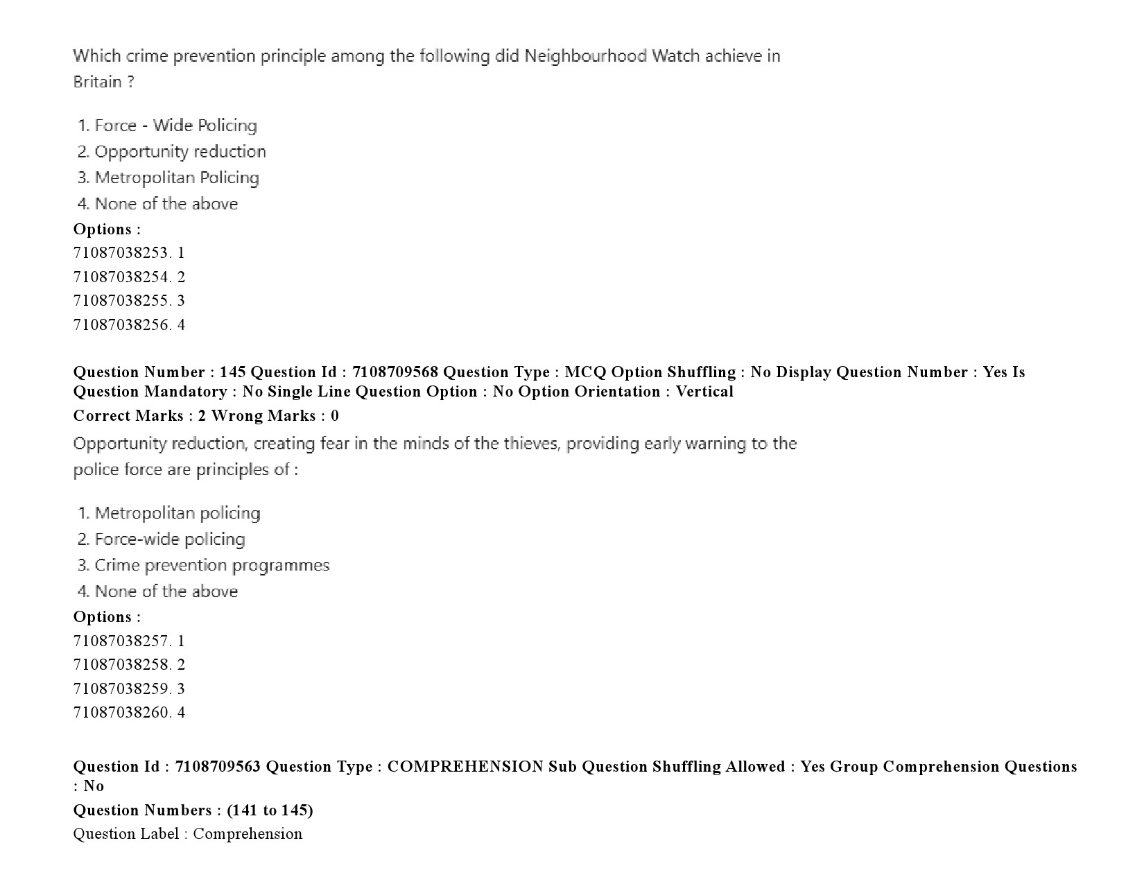 UGC NET Criminology Question Paper September 2020 218