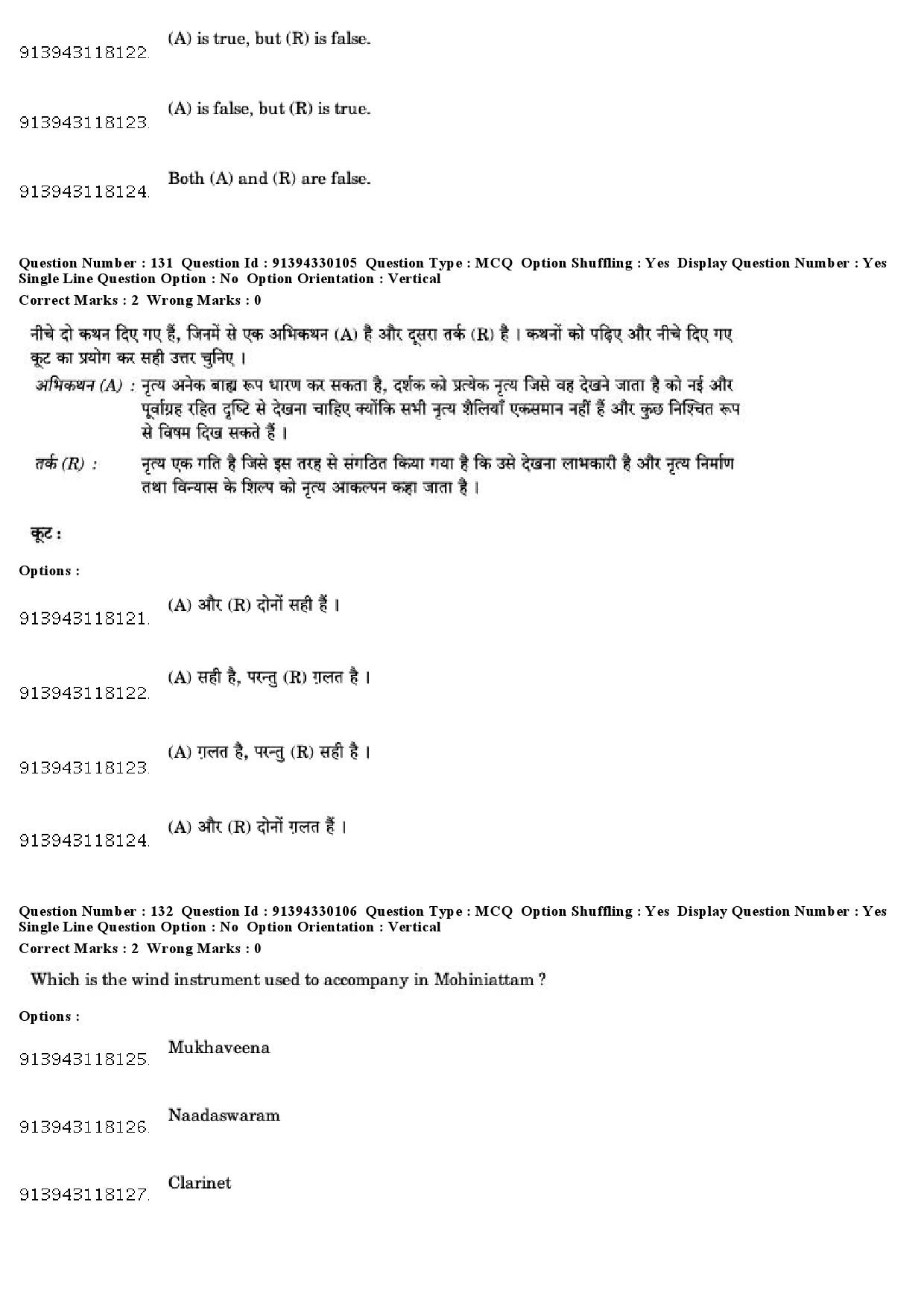 UGC NET Dance Question Paper December 2018 114