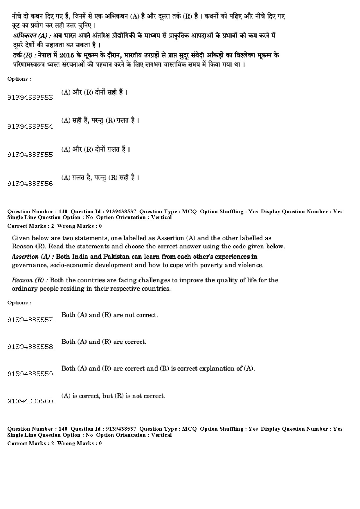 UGC NET Defence and Strategic Studies Question Paper December 2018 119