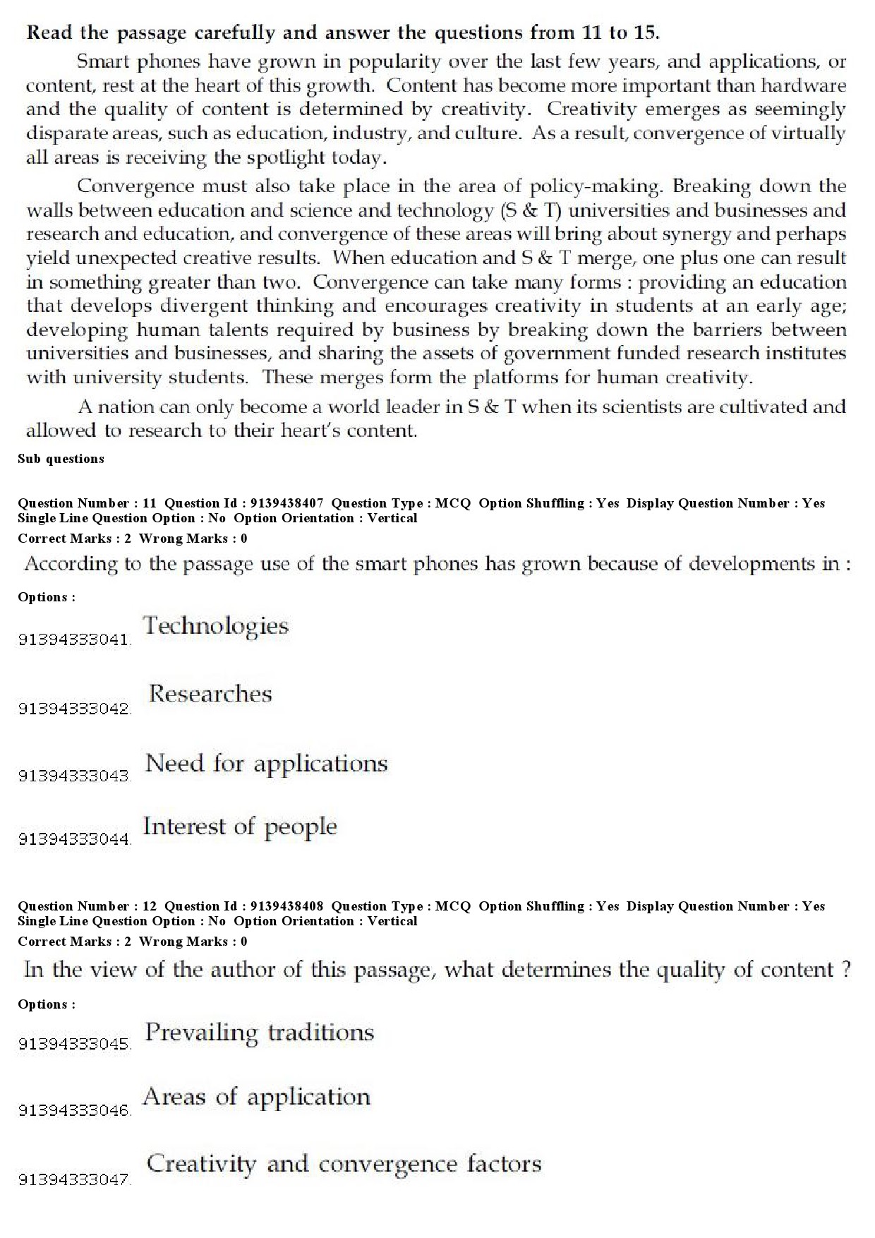 UGC NET Defence and Strategic Studies Question Paper December 2018 12