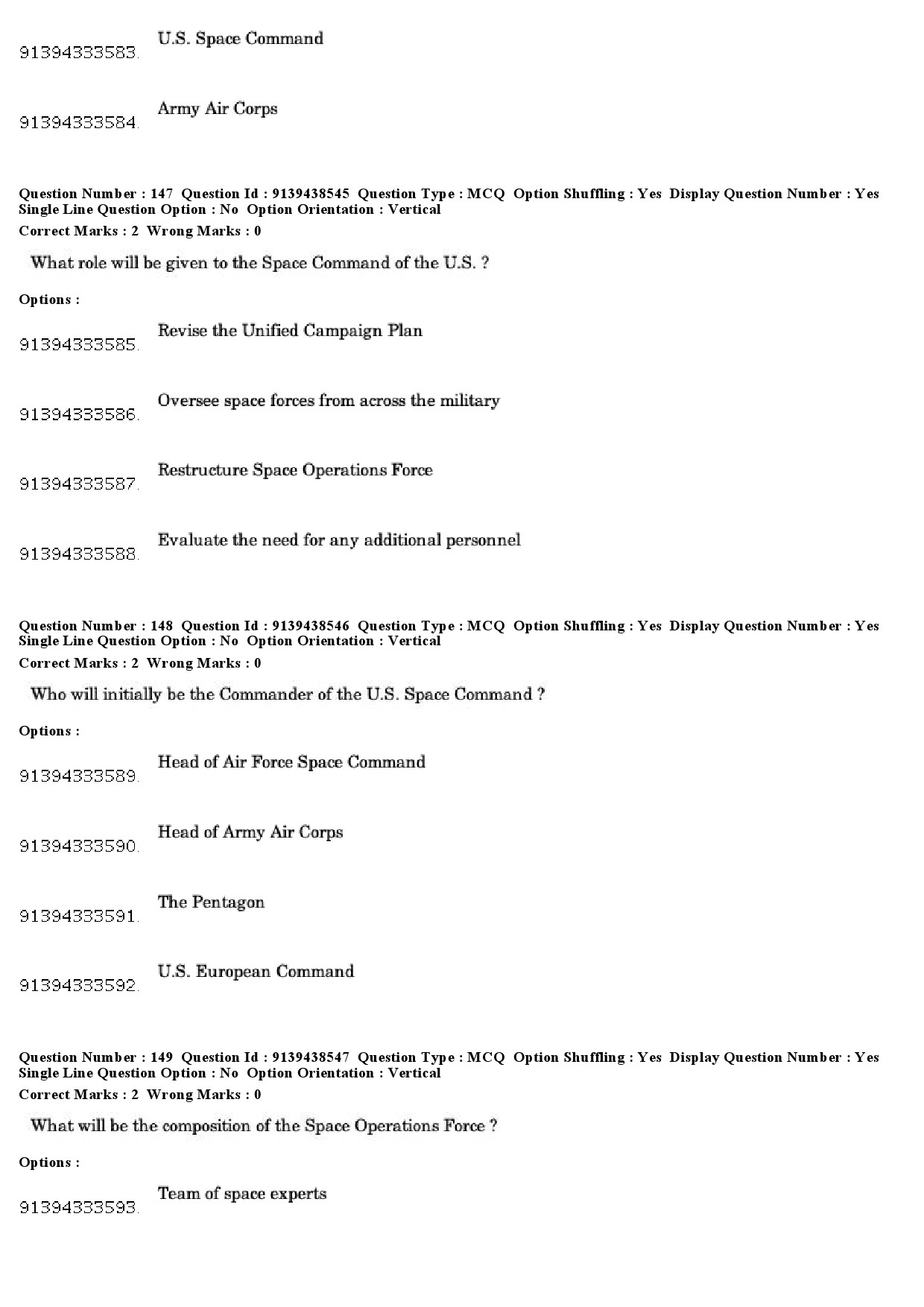 UGC NET Defence and Strategic Studies Question Paper December 2018 126