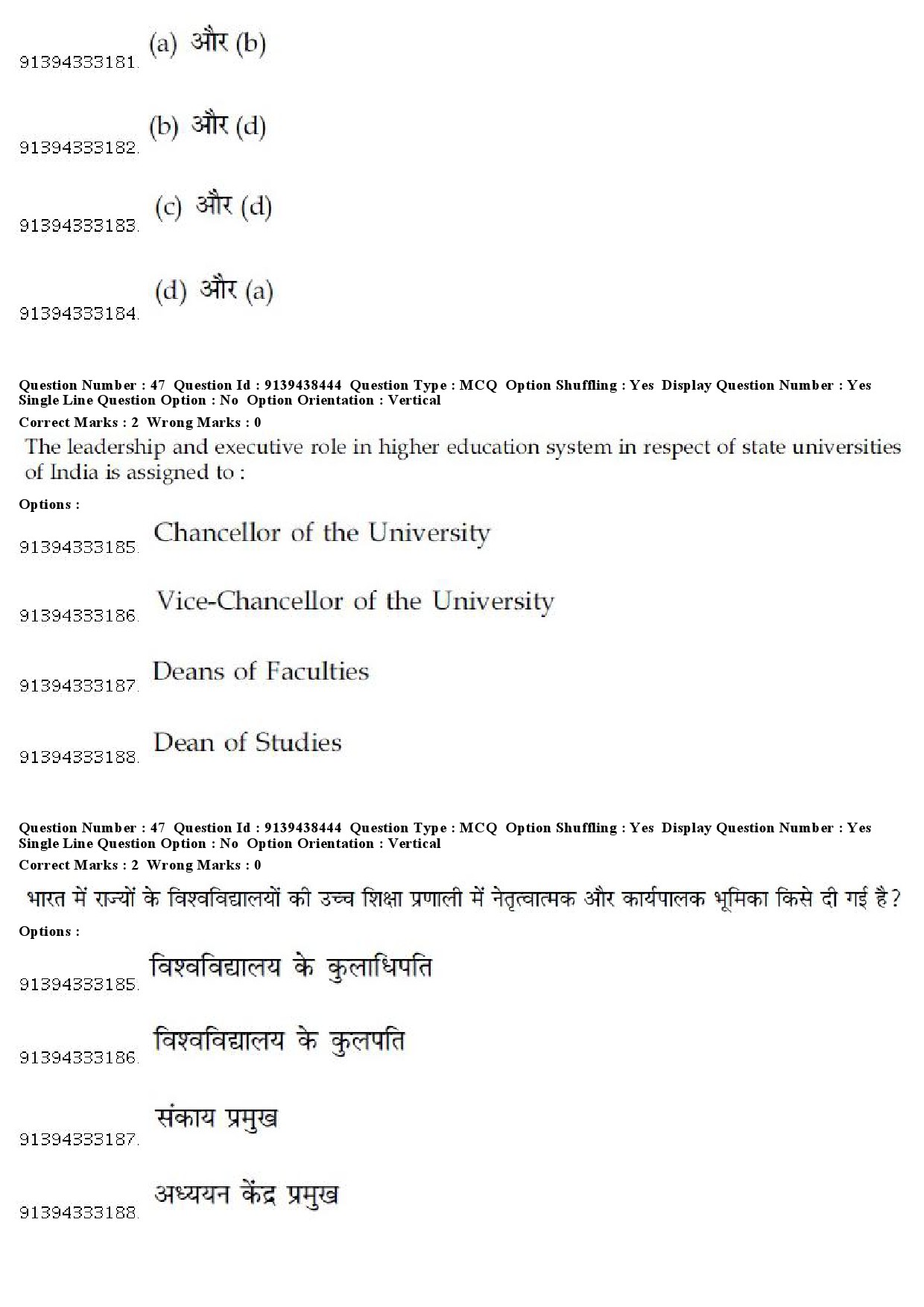 UGC NET Defence and Strategic Studies Question Paper December 2018 44