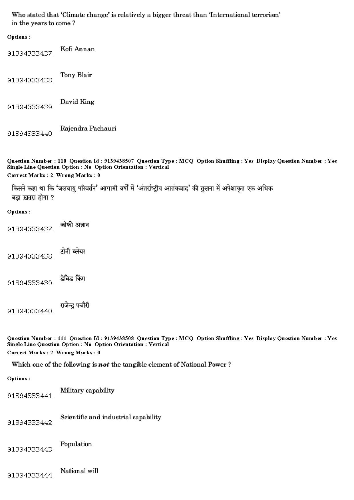 UGC NET Defence and Strategic Studies Question Paper December 2018 91