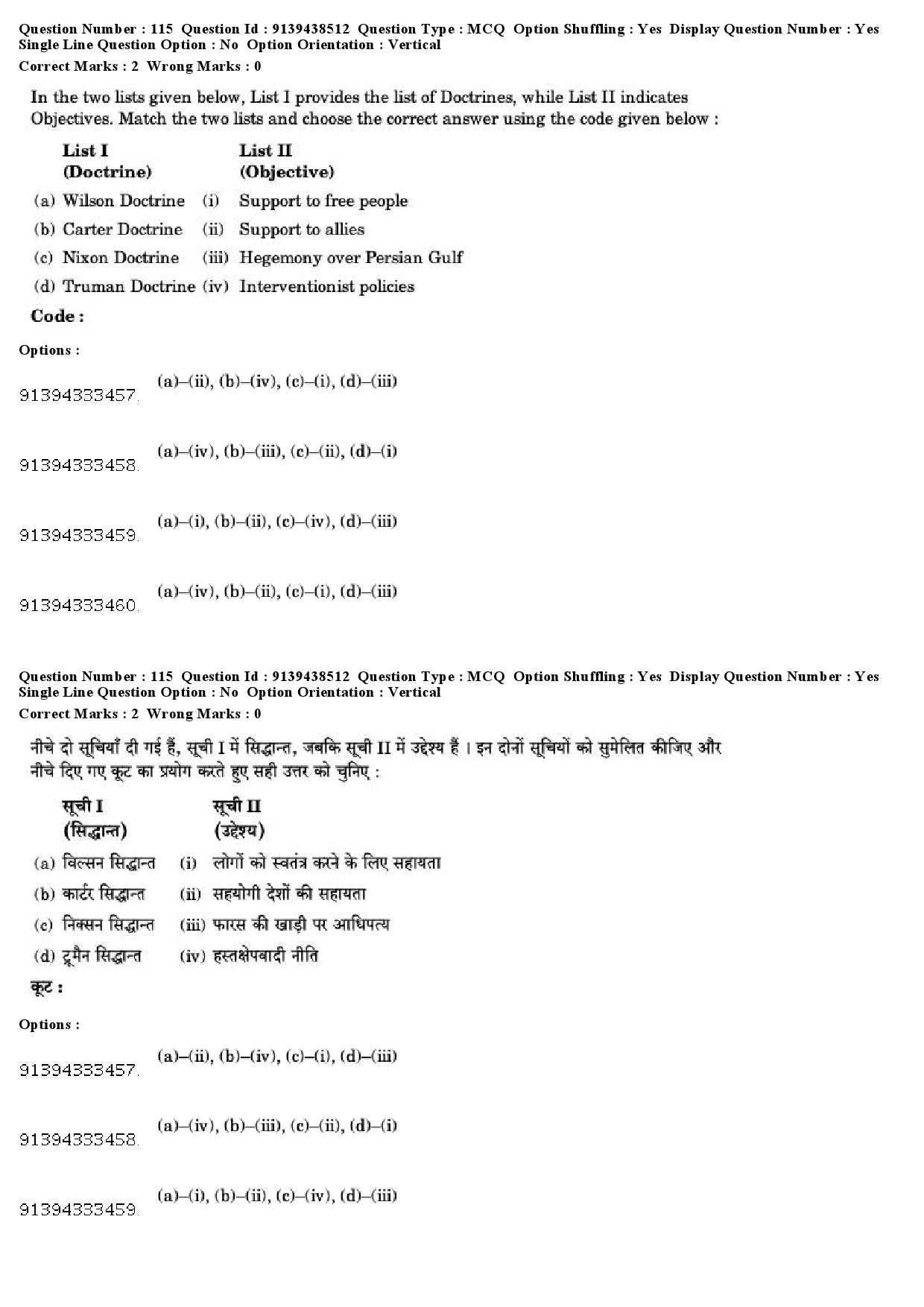 UGC NET Defence and Strategic Studies Question Paper December 2018 95