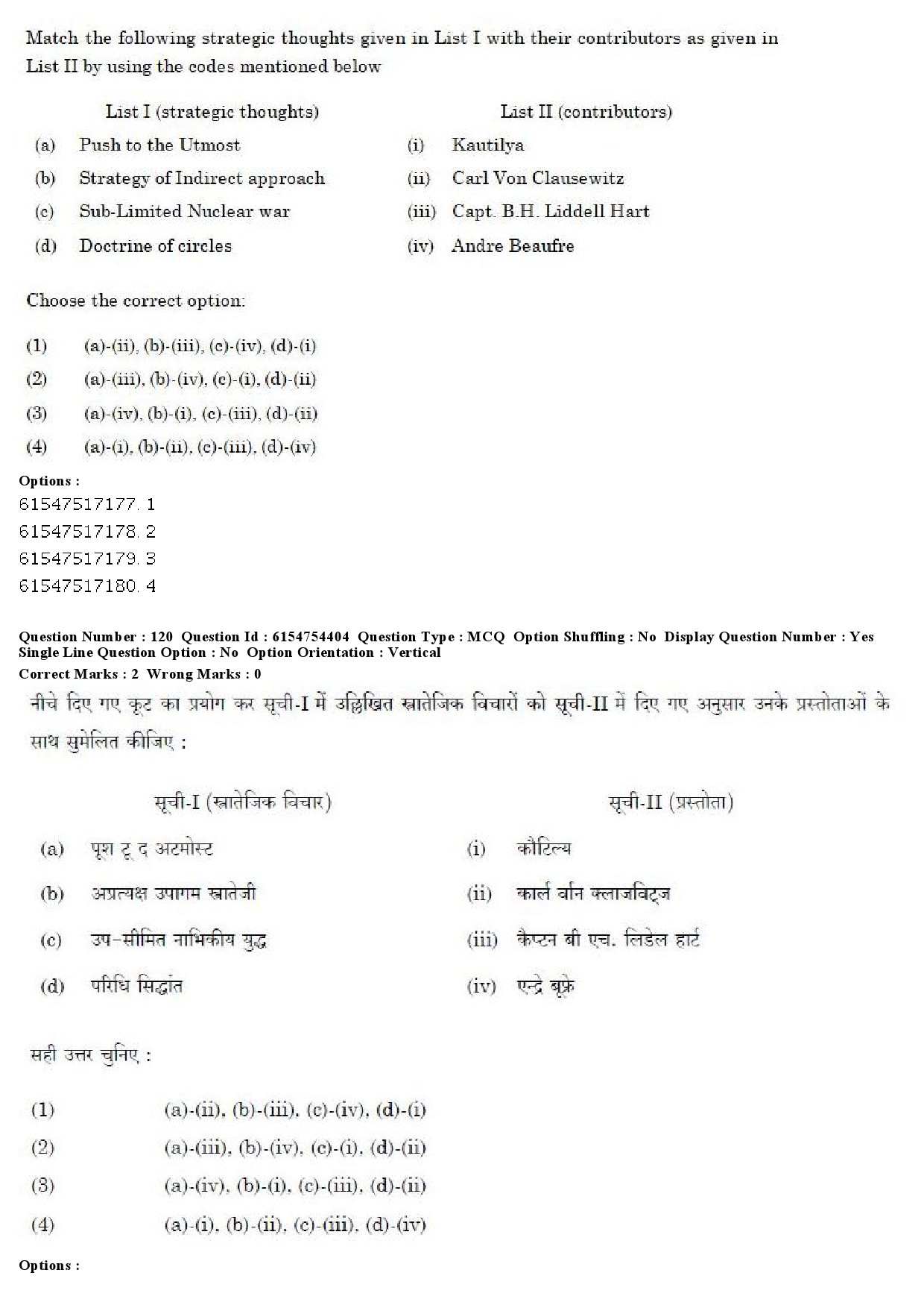 UGC NET Defence and Strategic Studies Question Paper December 2019 112