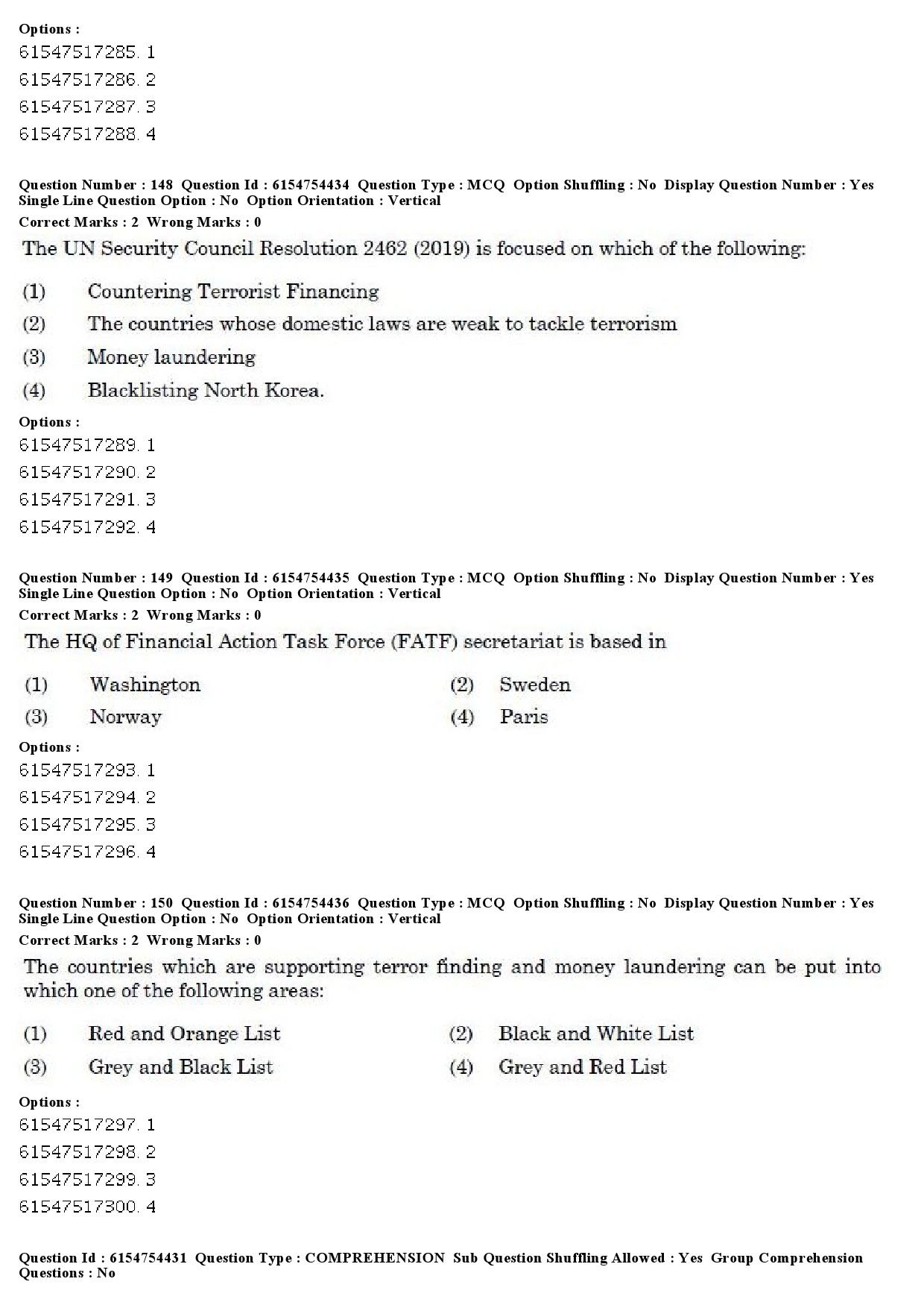 UGC NET Defence and Strategic Studies Question Paper December 2019 149