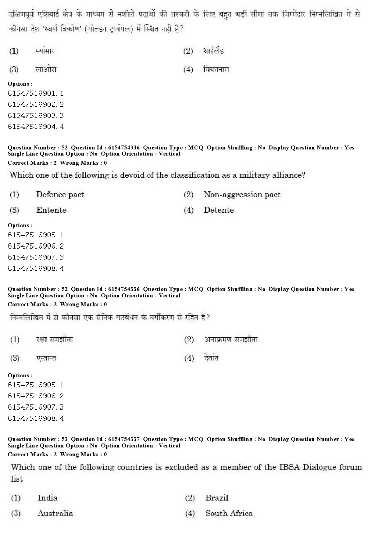 UGC NET Defence and Strategic Studies Question Paper December 2019 46