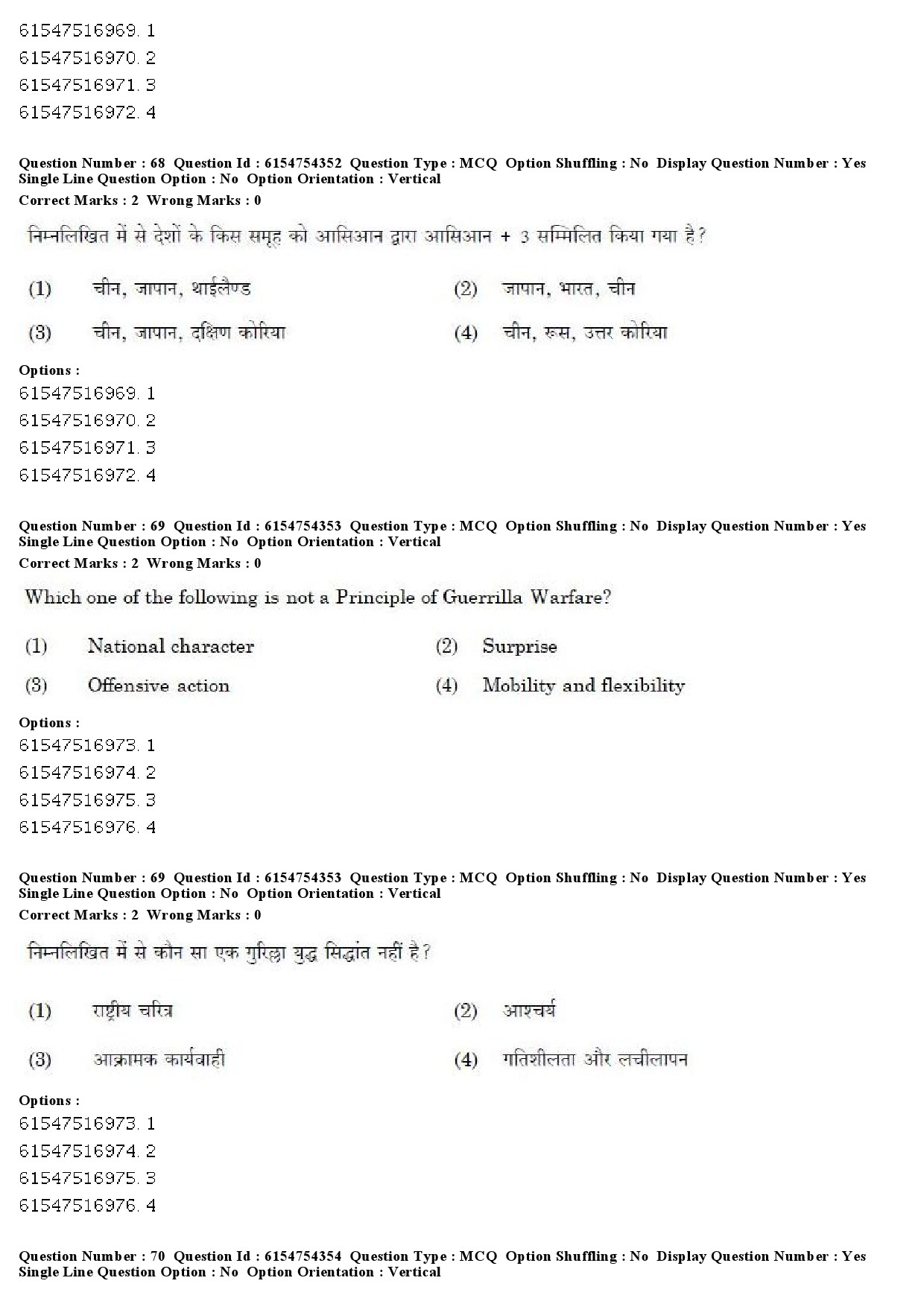 UGC NET Defence and Strategic Studies Question Paper December 2019 56