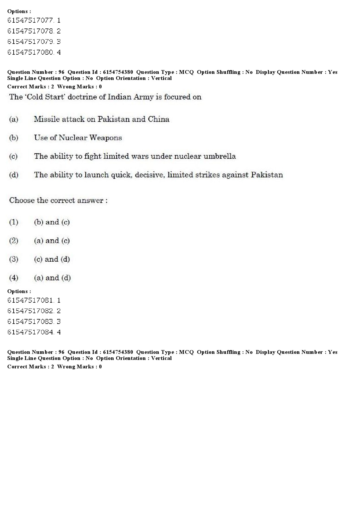 UGC NET Defence and Strategic Studies Question Paper December 2019 78