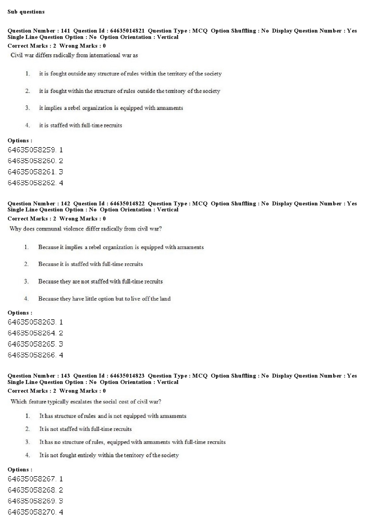 UGC NET Defence and Strategic Studies Question Paper June 2019 117