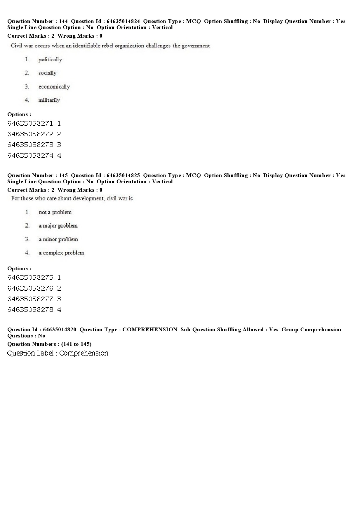 UGC NET Defence and Strategic Studies Question Paper June 2019 118