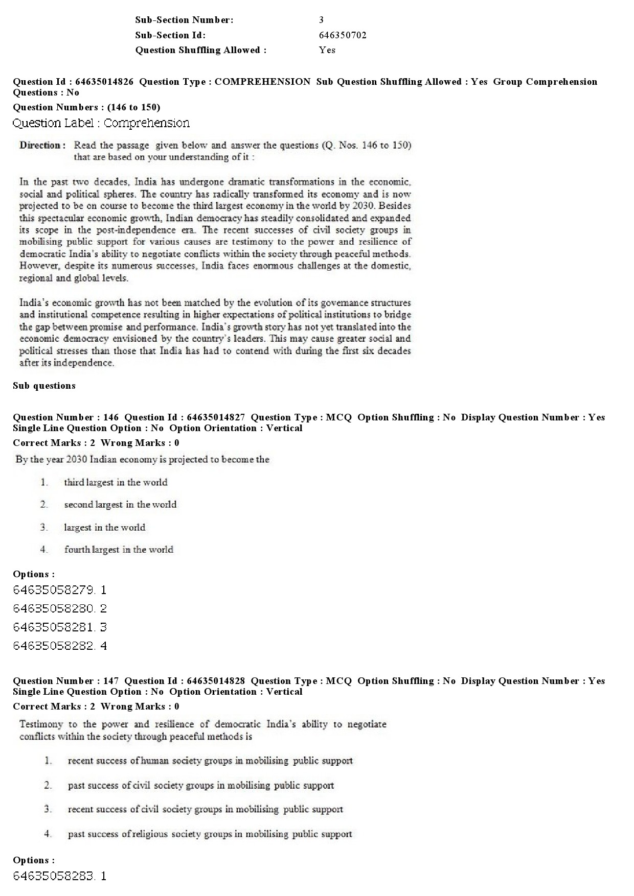 UGC NET Defence and Strategic Studies Question Paper June 2019 121