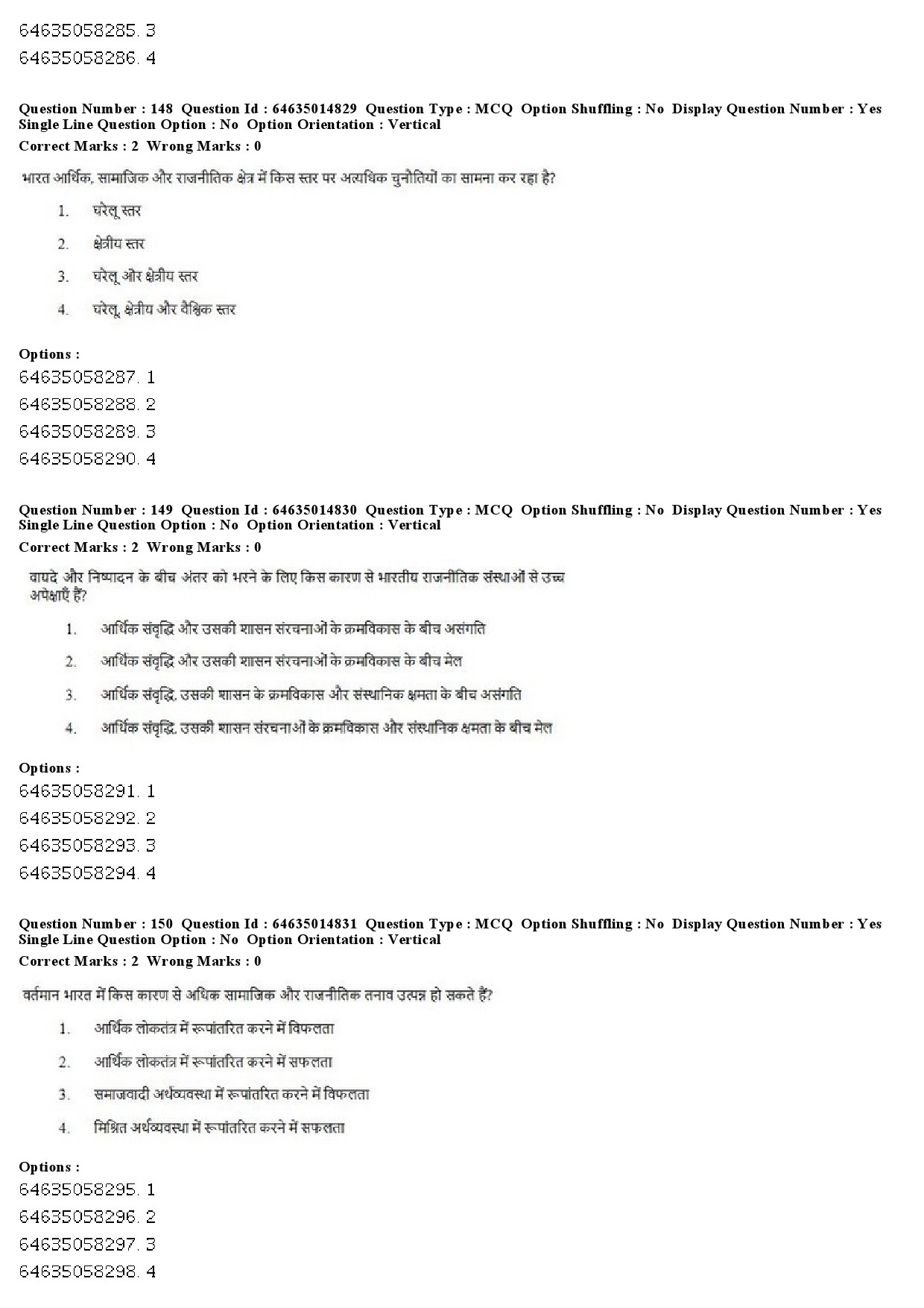 UGC NET Defence and Strategic Studies Question Paper June 2019 124